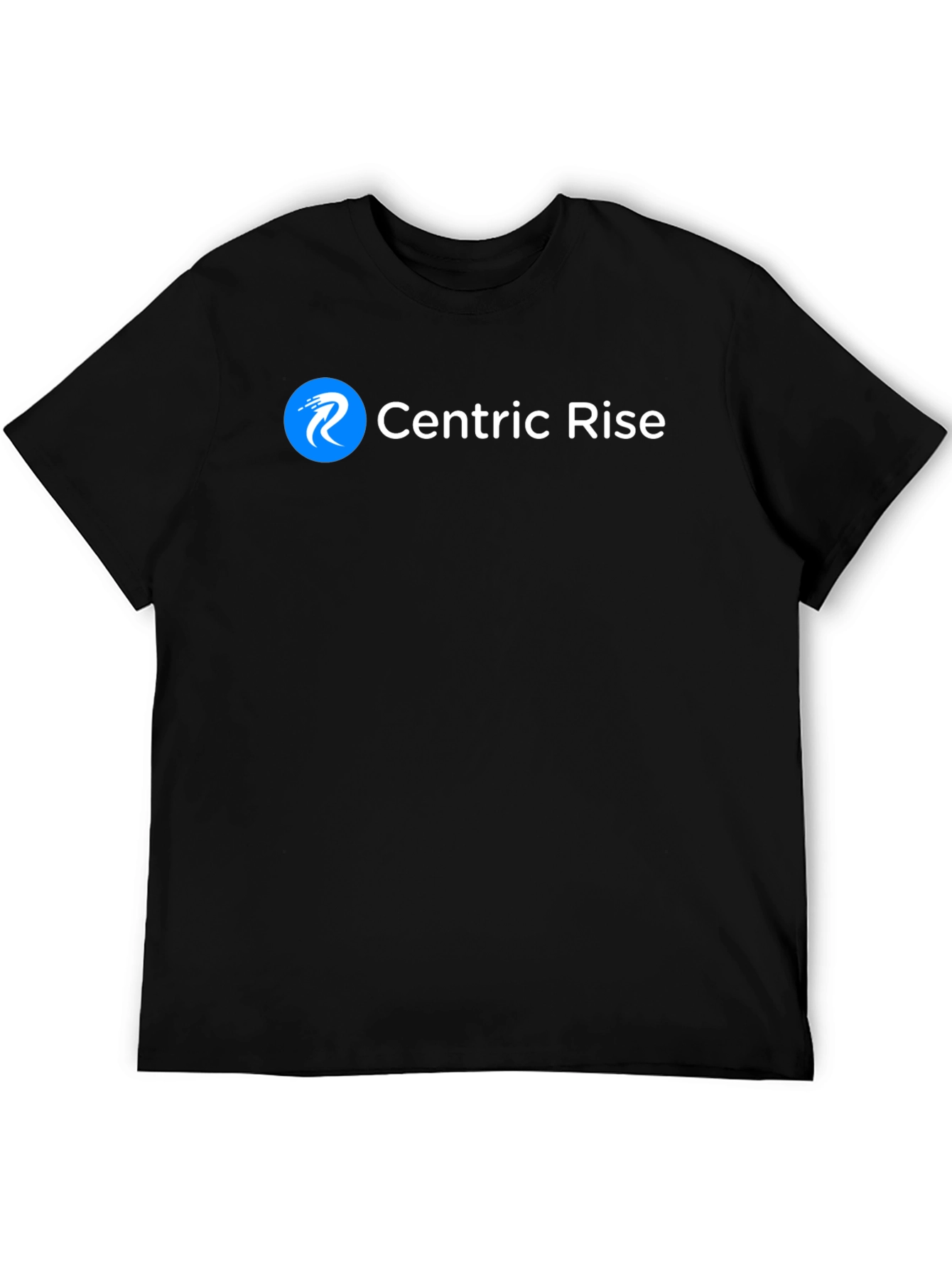 Centric Rise Black T-Shirt - Modern Logo Tee