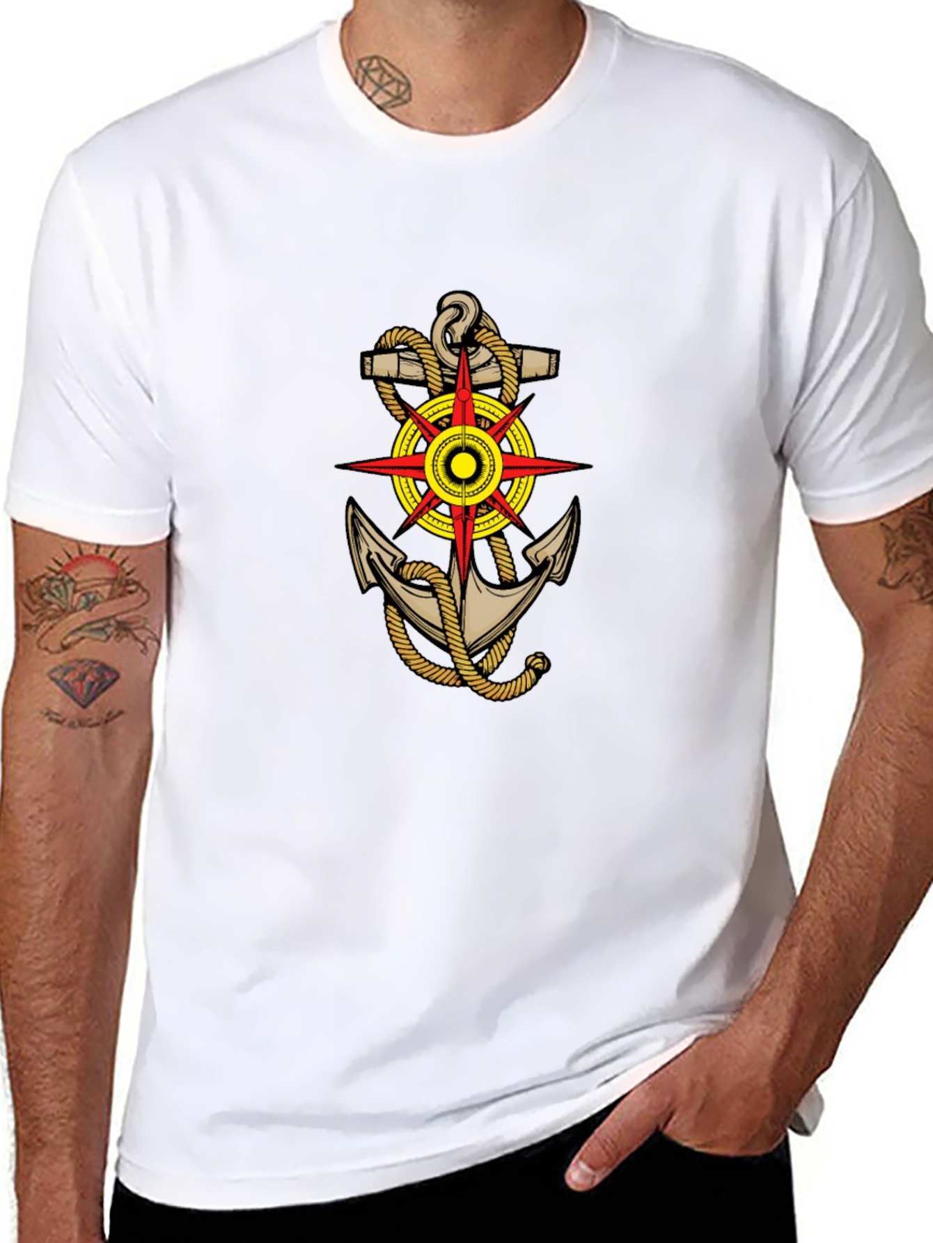 Nautical Anchor Compass Graphic Tee