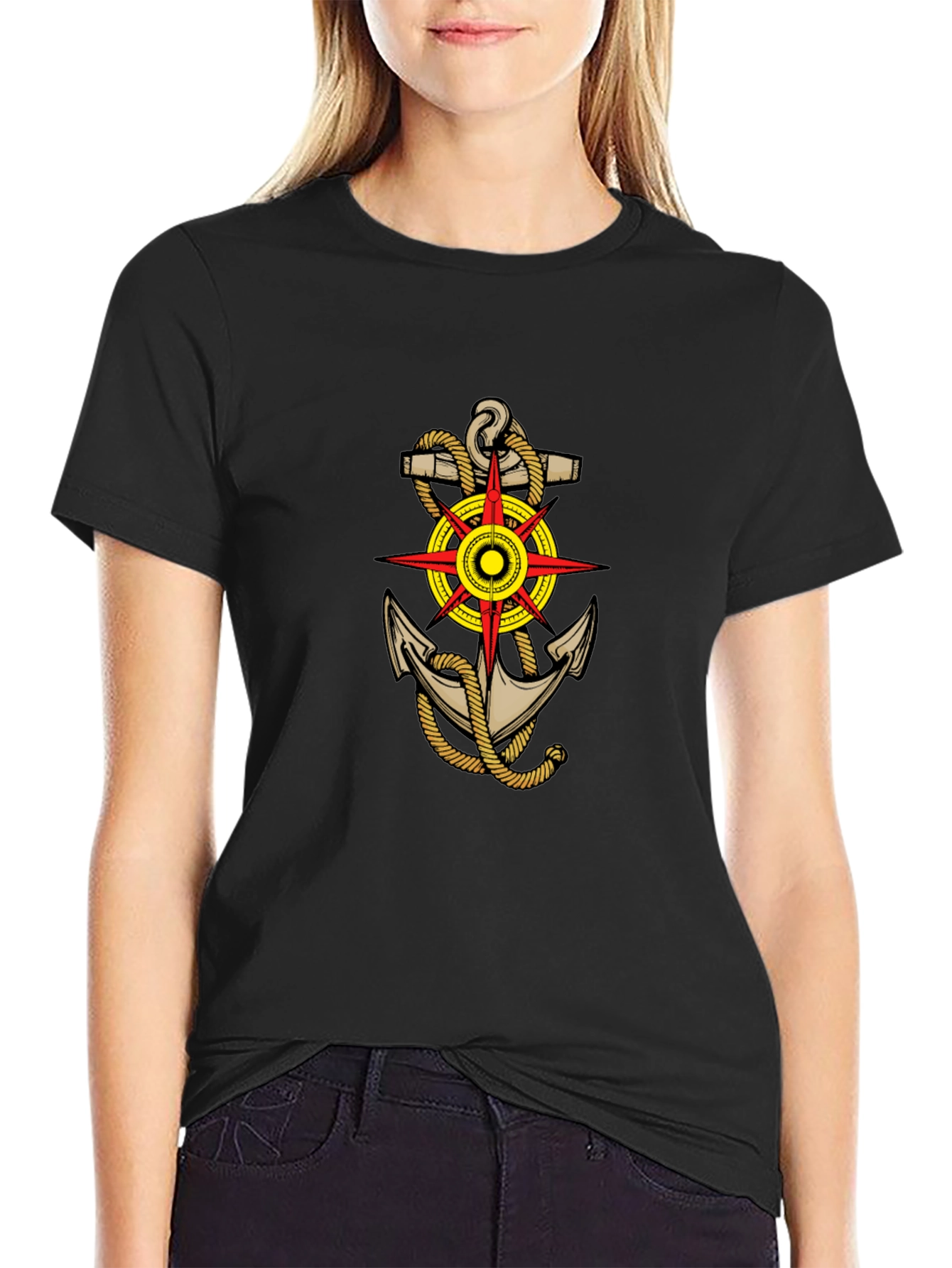 Nautical Anchor Compass Graphic Tee
