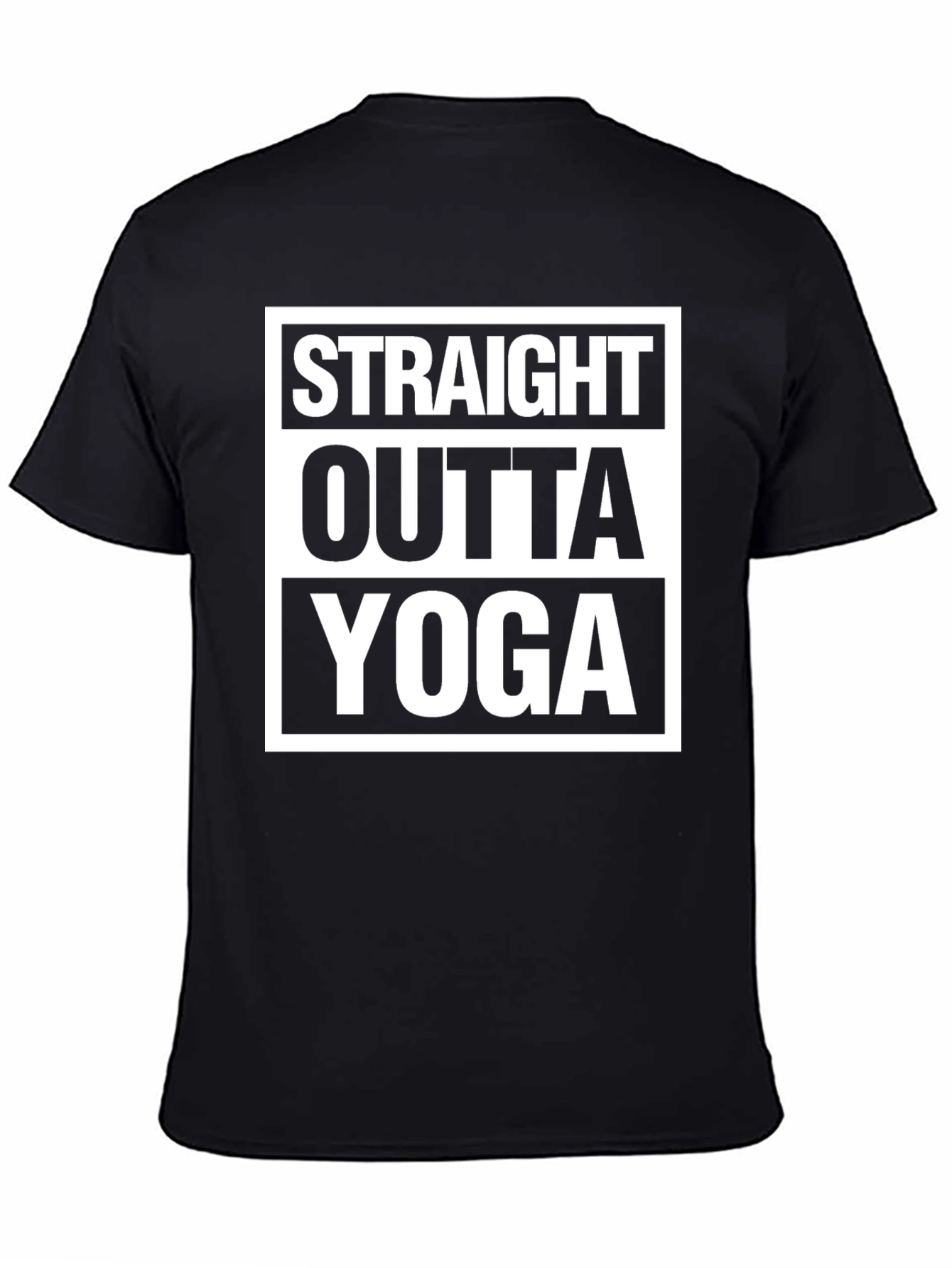 Straight Outta Yoga Black T-Shirt