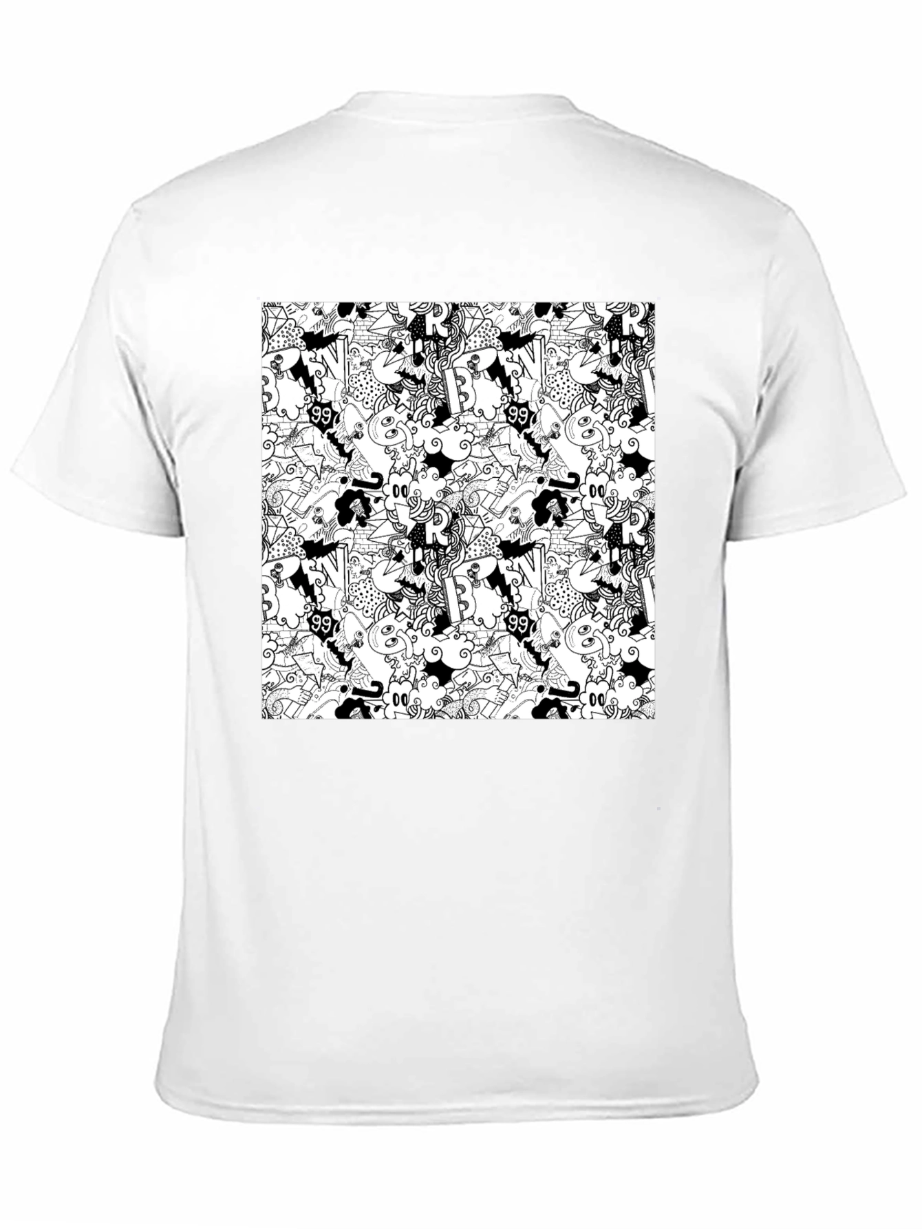 Doodle Art Black T-Shirt