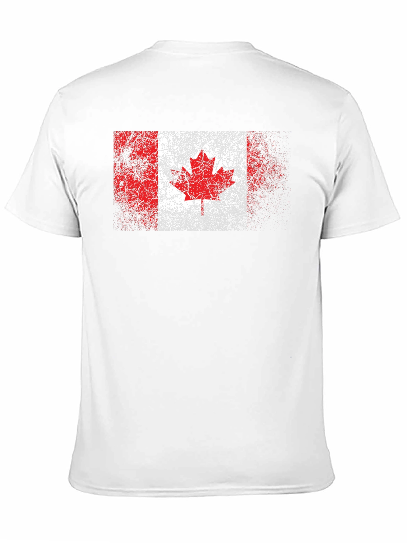 Distressed Canadian Flag Graphic Black T-Shirt