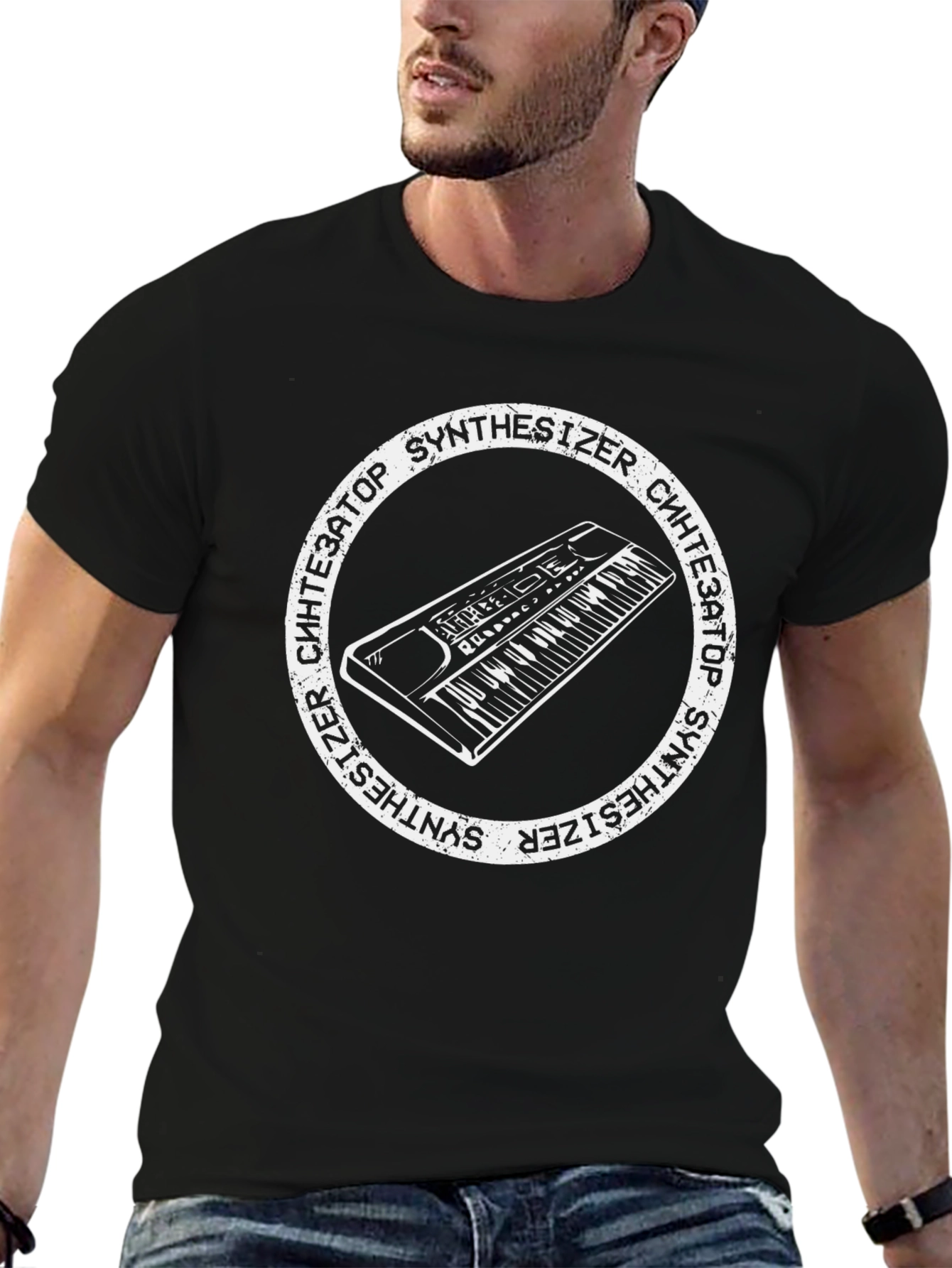 Synthesizer T-Shirt - Black Graphic Tee
