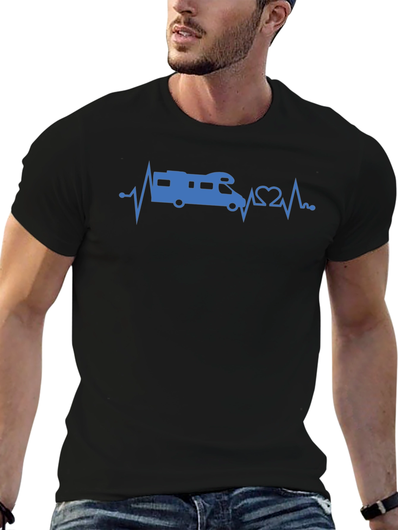 RV Heartbeat T-Shirt - Camping Lover Tee