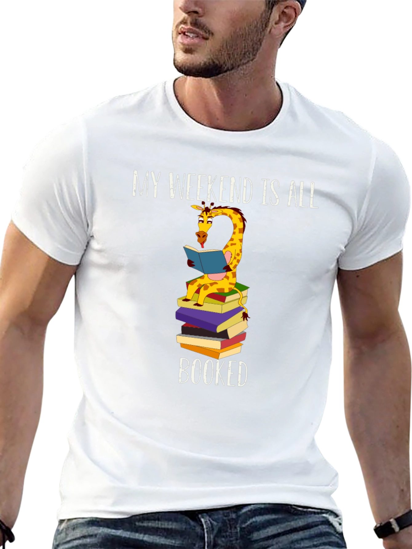 Book Lover Giraffe T-Shirt: My Weekend is All Booked!