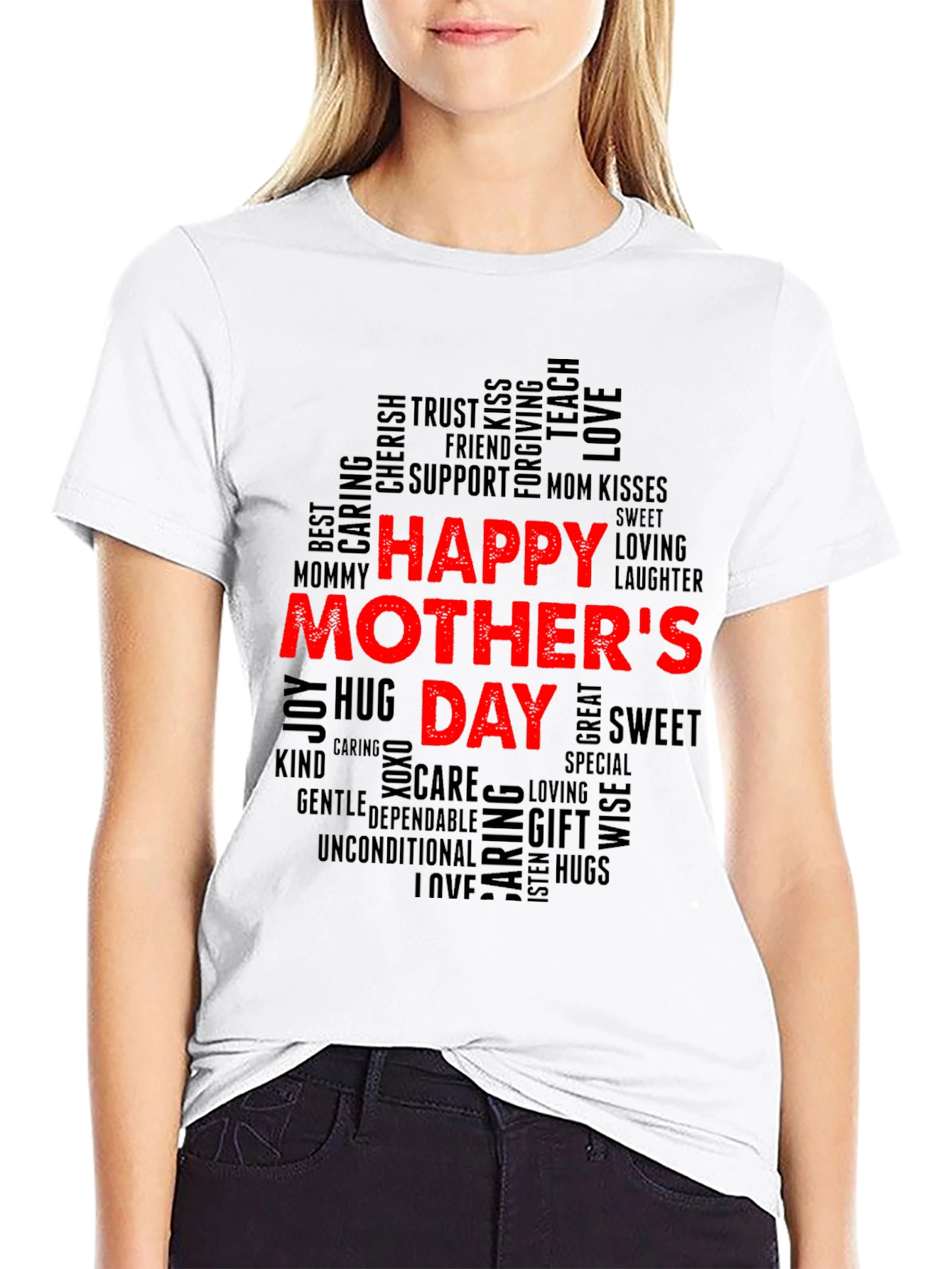 Happy Mothers Day Word Art T-Shirt
