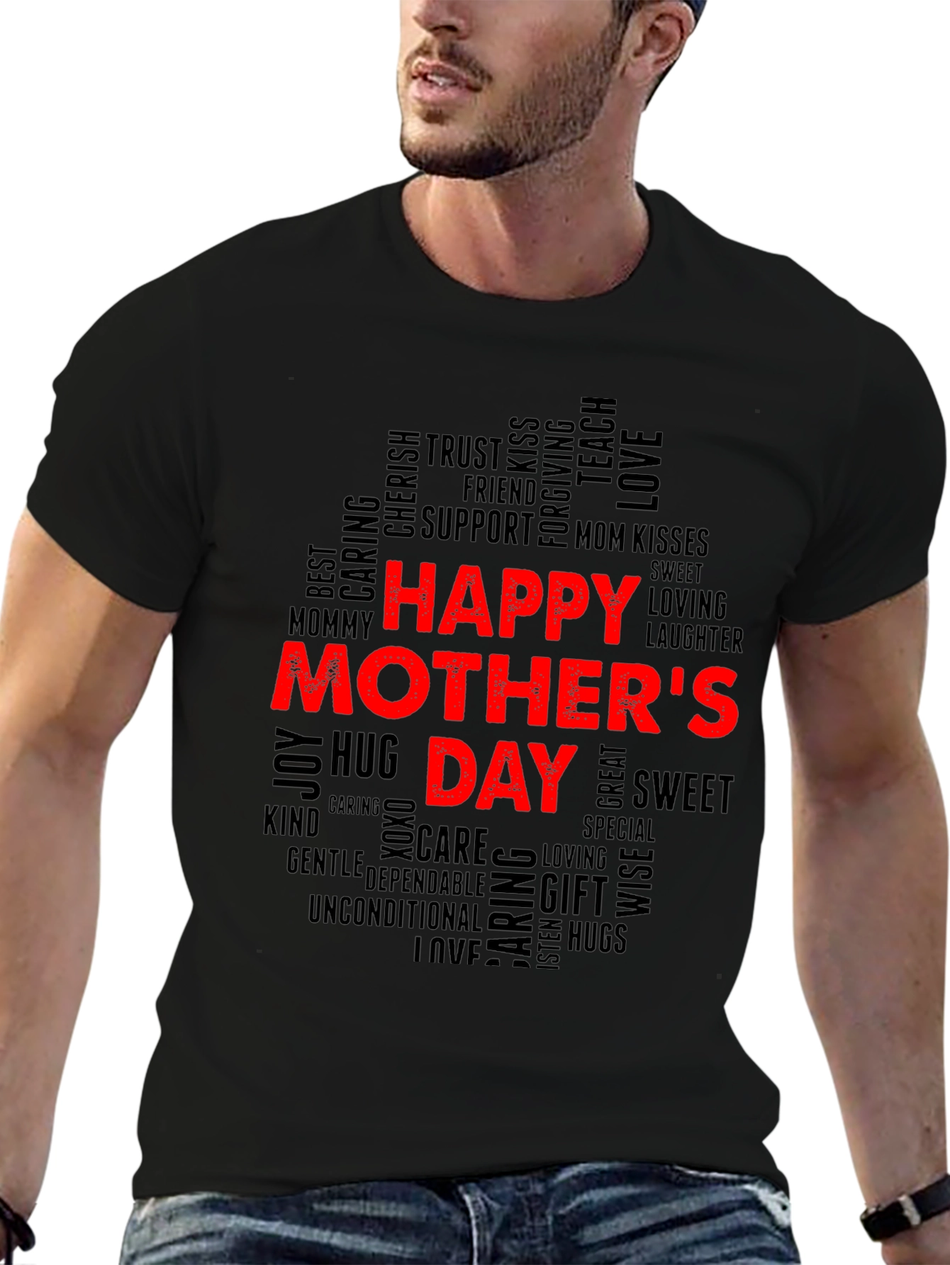 Happy Mothers Day Word Art T-Shirt