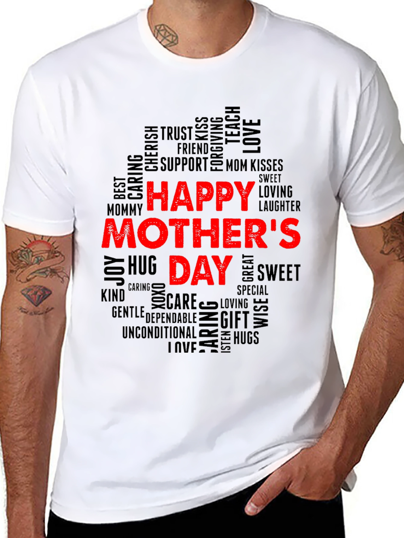Happy Mothers Day Word Art T-Shirt