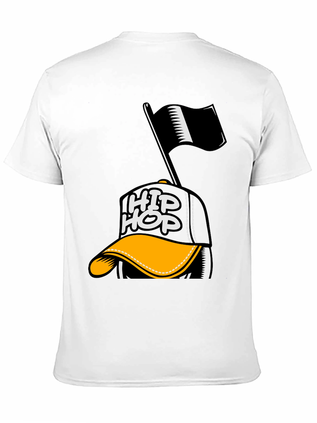 Hip Hop Cap Graphic T-Shirt