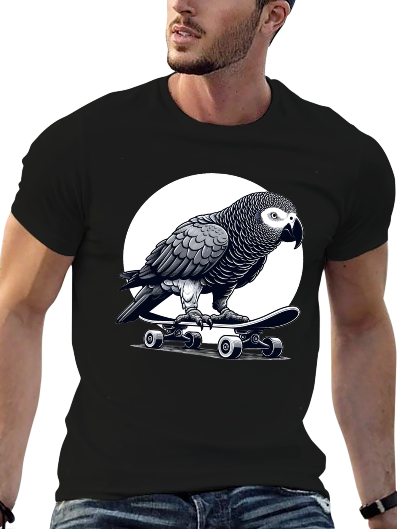 Parrot Skateboard T-Shirt