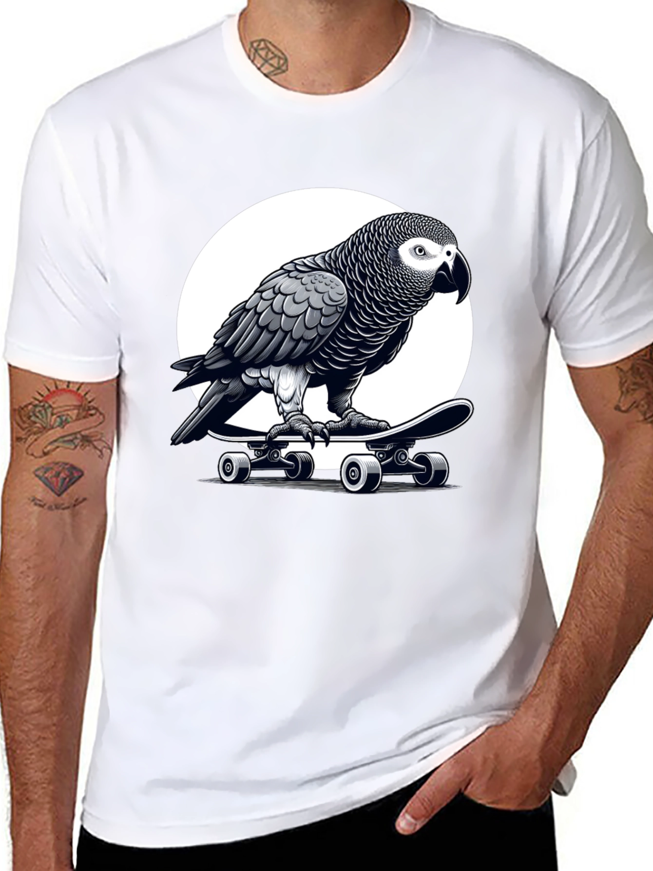 Parrot Skateboard T-Shirt