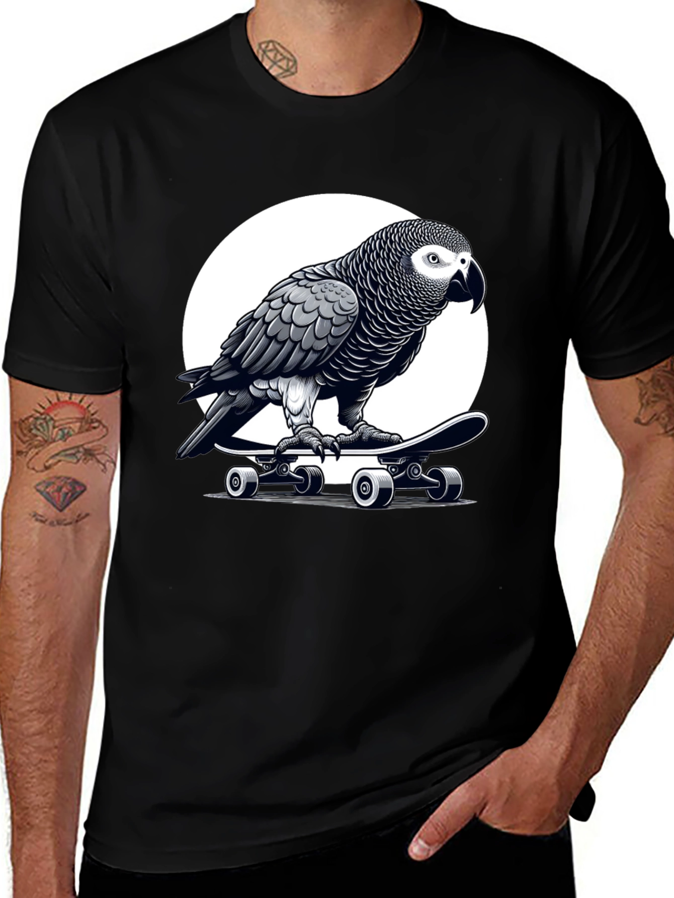 Parrot Skateboard T-Shirt