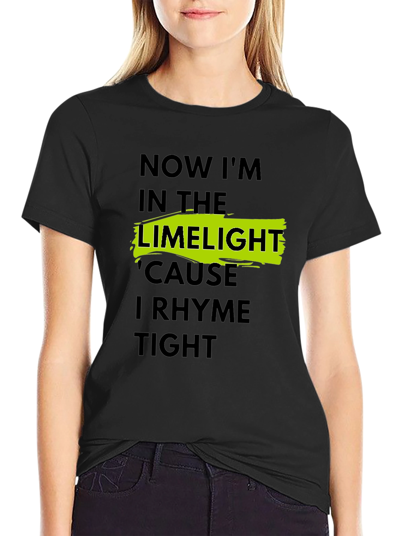 LimeLight Rhyme Tight Black T-Shirt