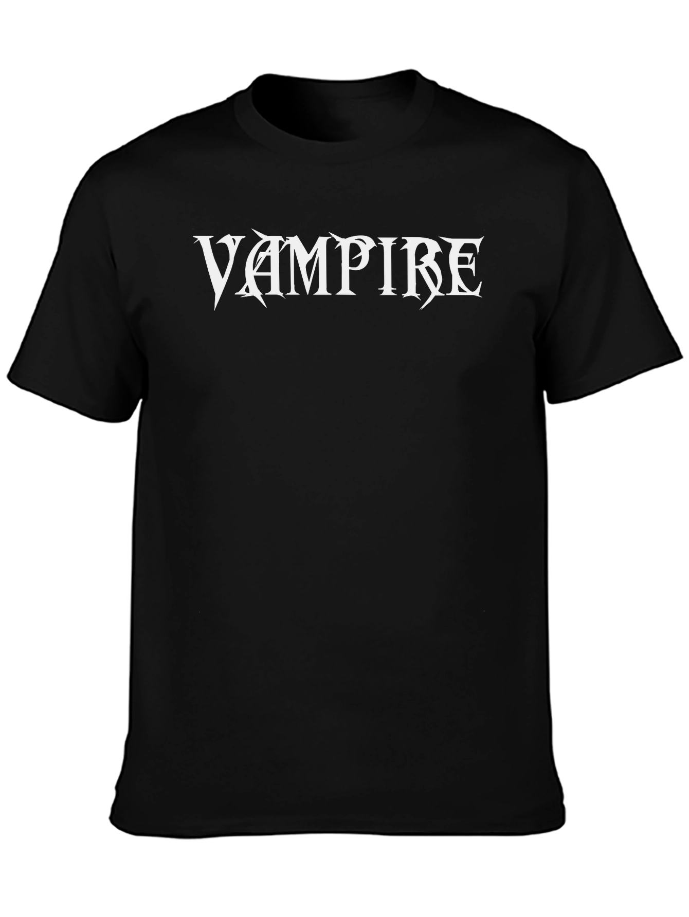 Vampire Graphic Tee - Black Cotton T-Shirt