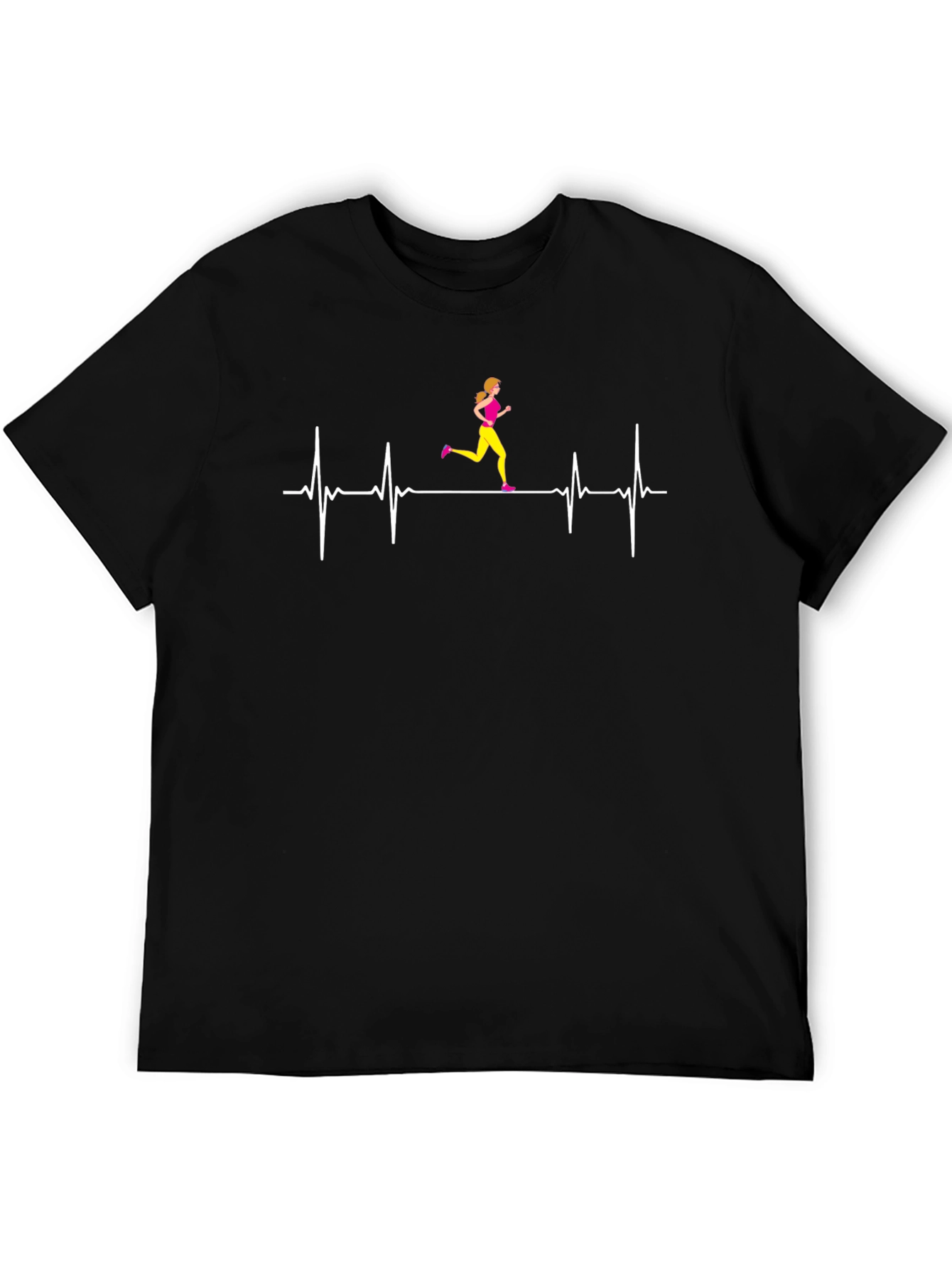 Runner Heartbeat T-Shirt - Black