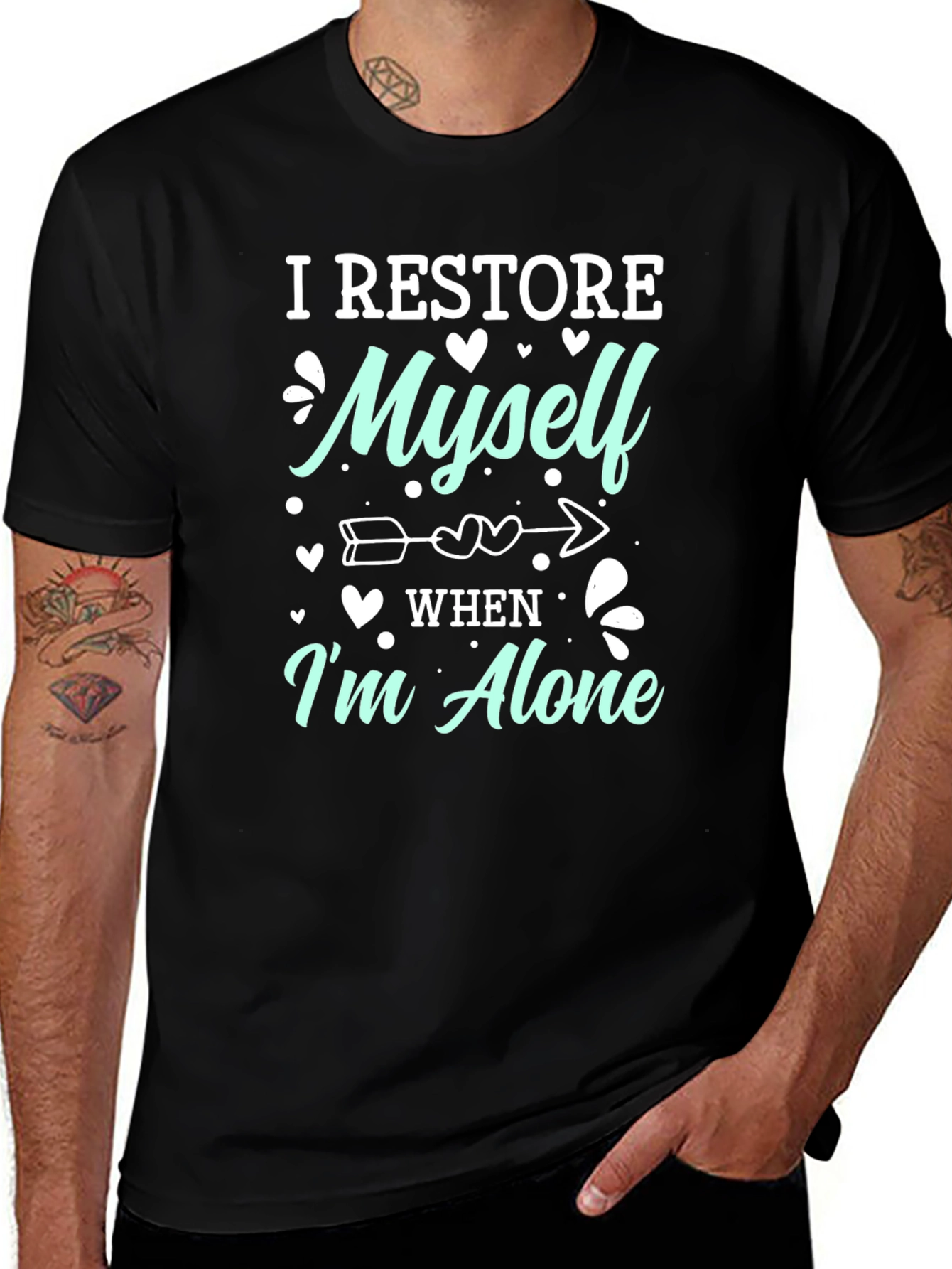 I Restore Myself When Im Alone Graphic Tee