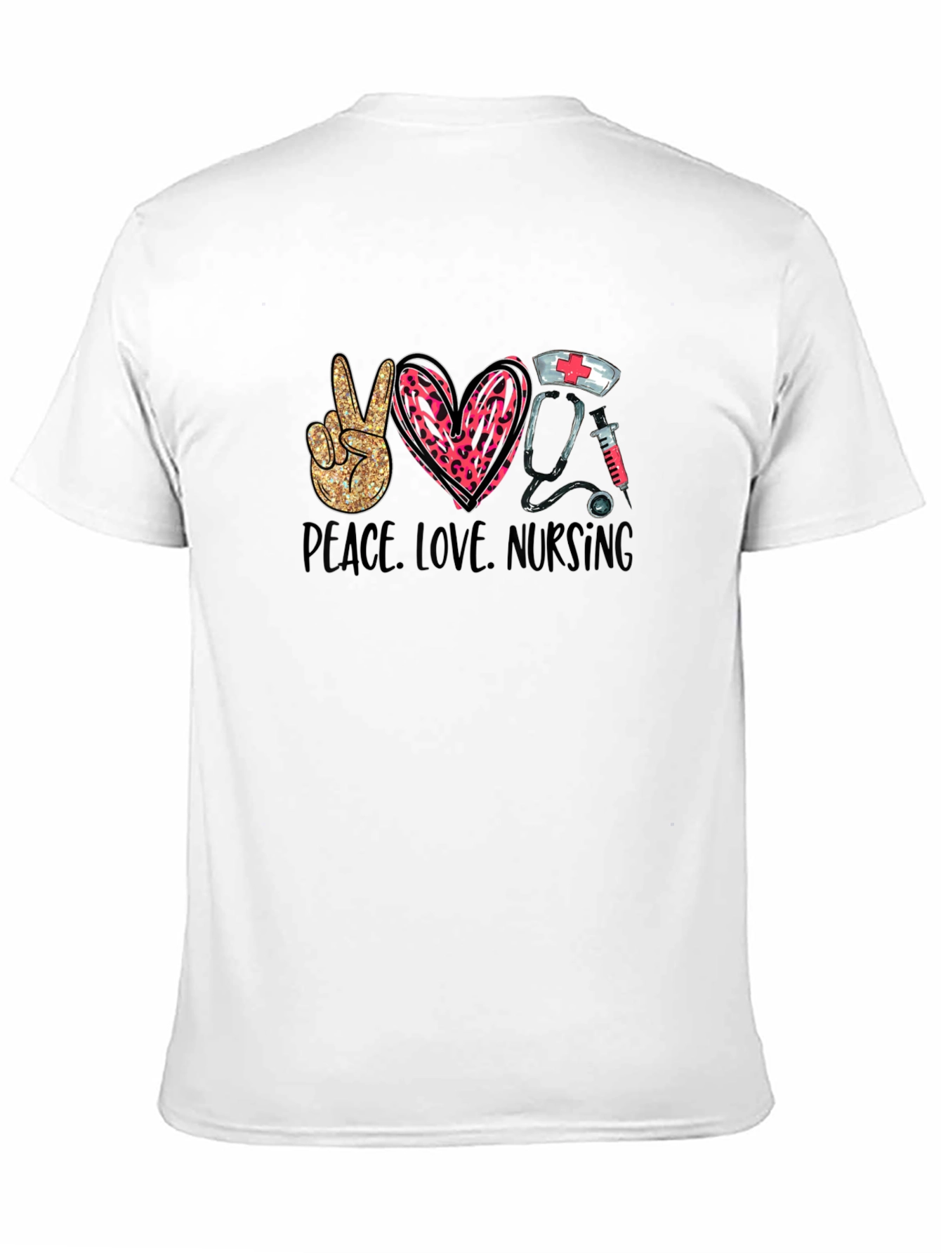 Peace Love Nursing Black T-Shirt
