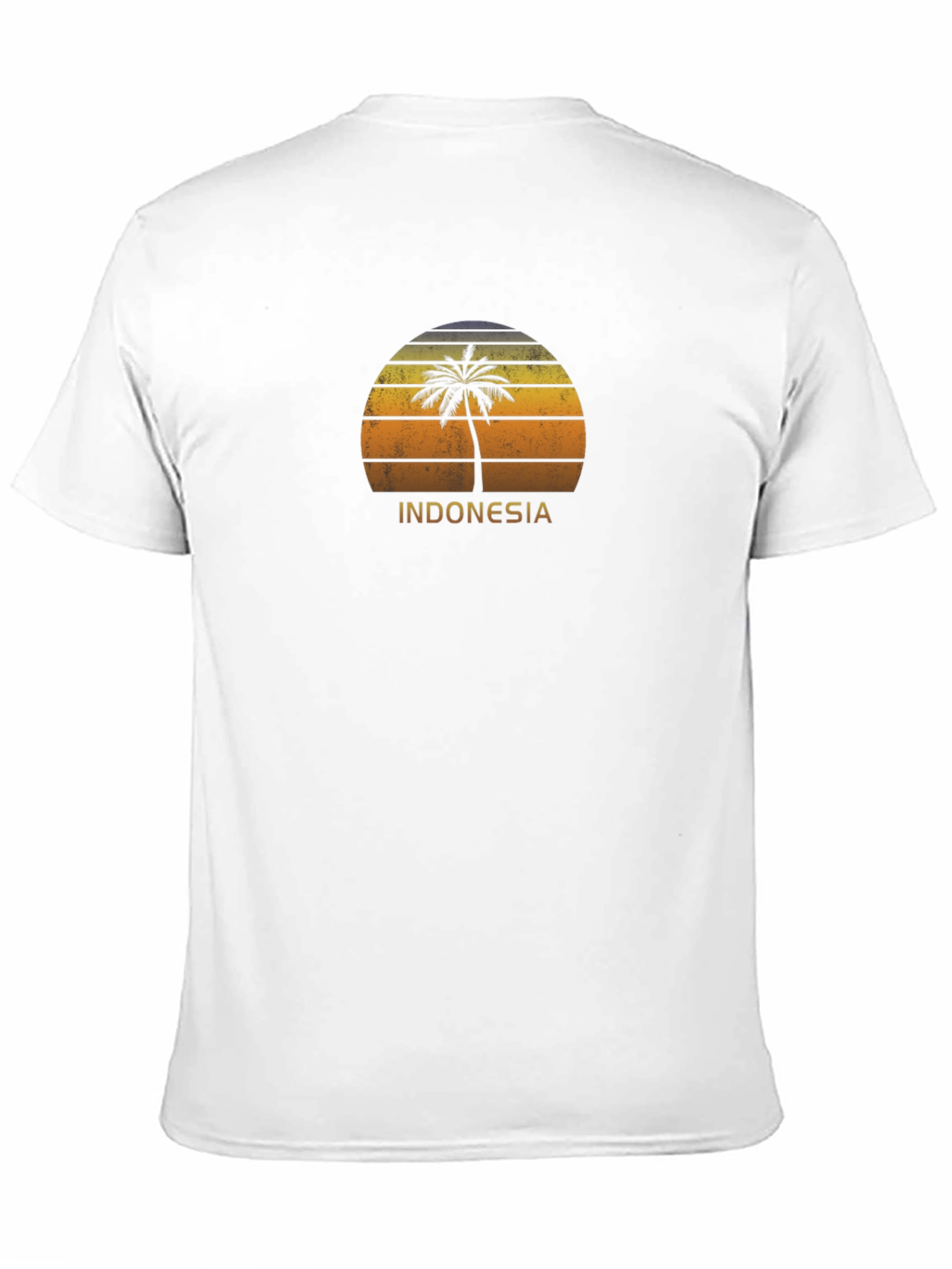 Indonesia Palm Tree Sunset Graphic T-Shirt