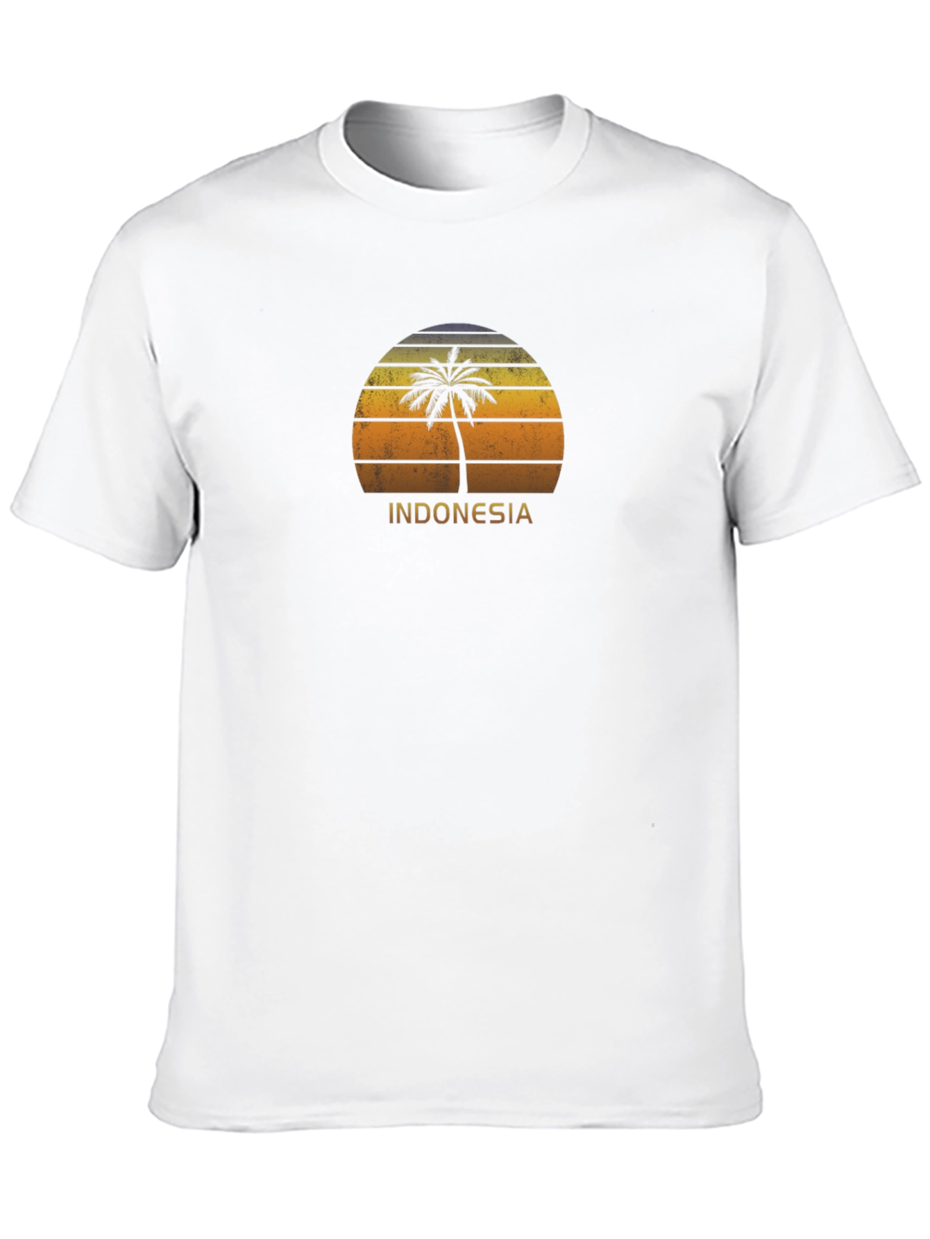 Indonesia Palm Tree Sunset Graphic T-Shirt