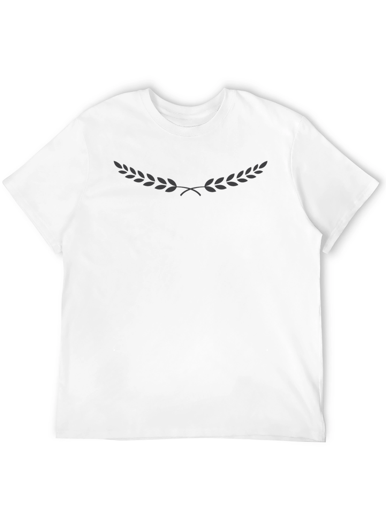 Mens Black Graphic Tee - Laurel Wreath Design