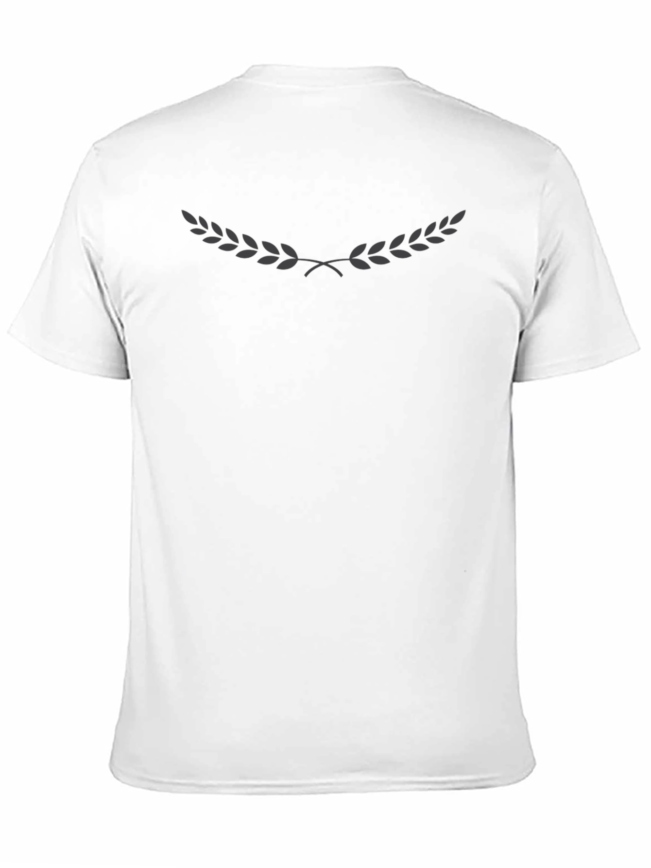 Mens Black Graphic Tee - Laurel Wreath Design