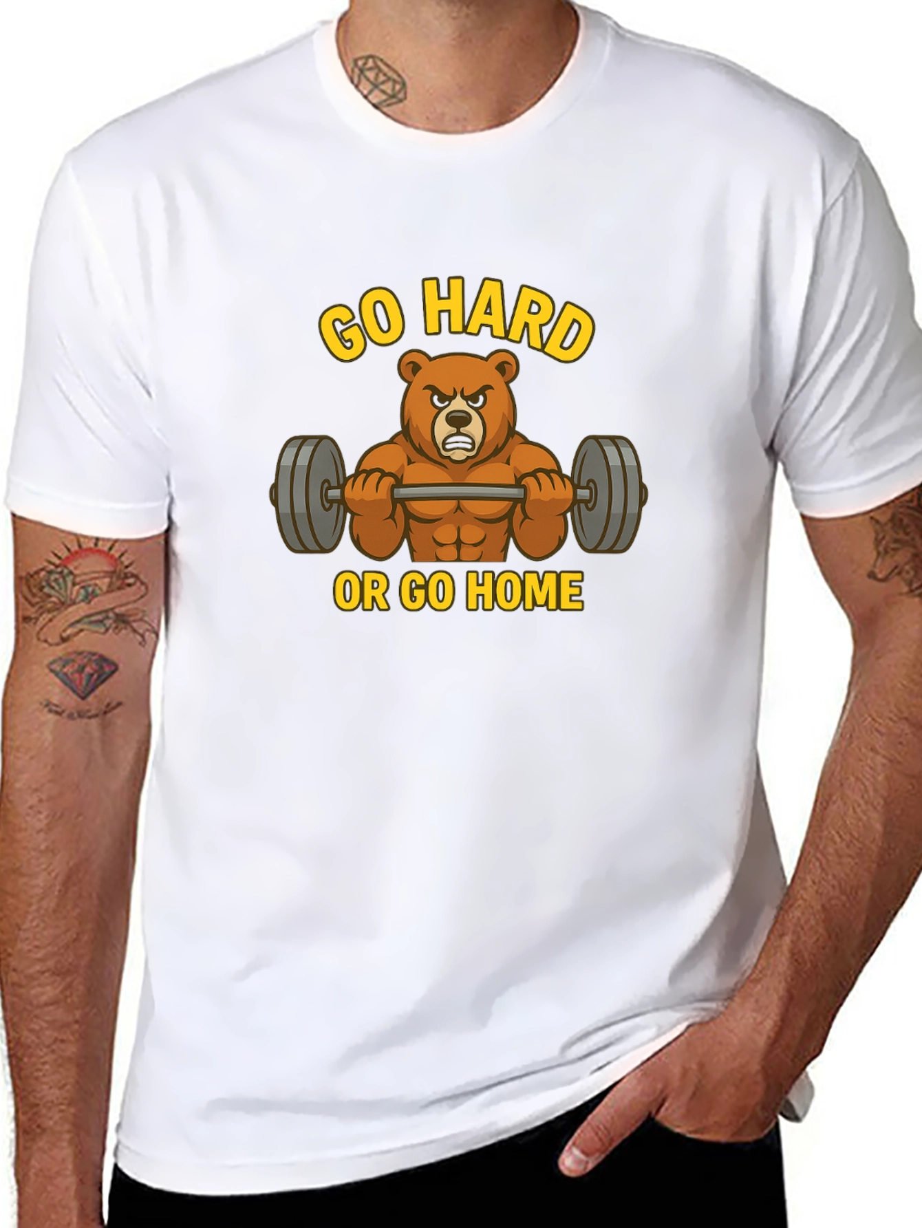 Go Hard or Go Home Bear Gym T-Shirt