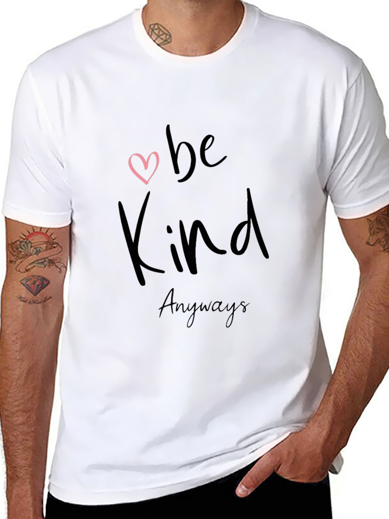 Be Kind Anyways Black Graphic Tee