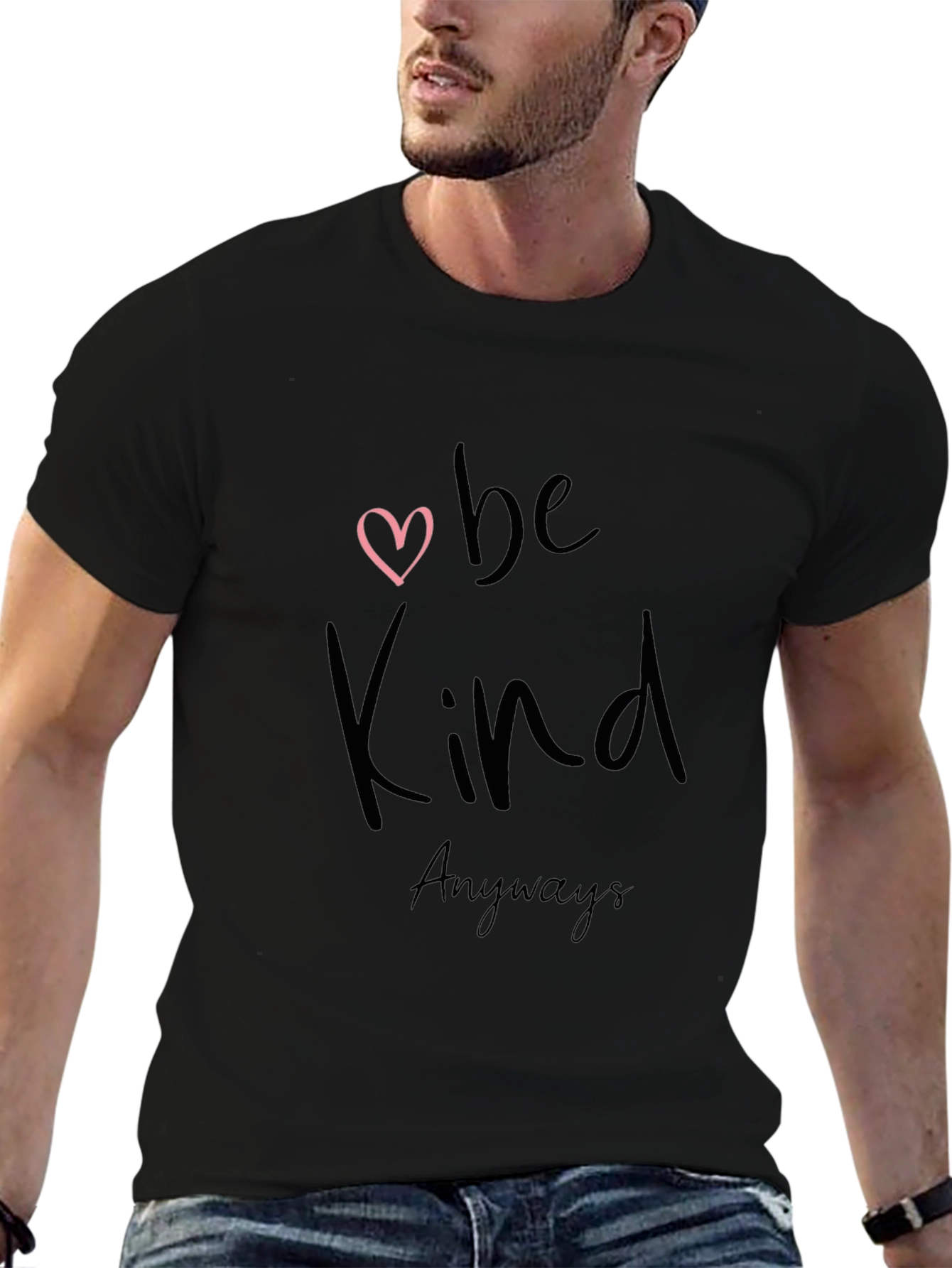 Be Kind Anyways Black Graphic Tee