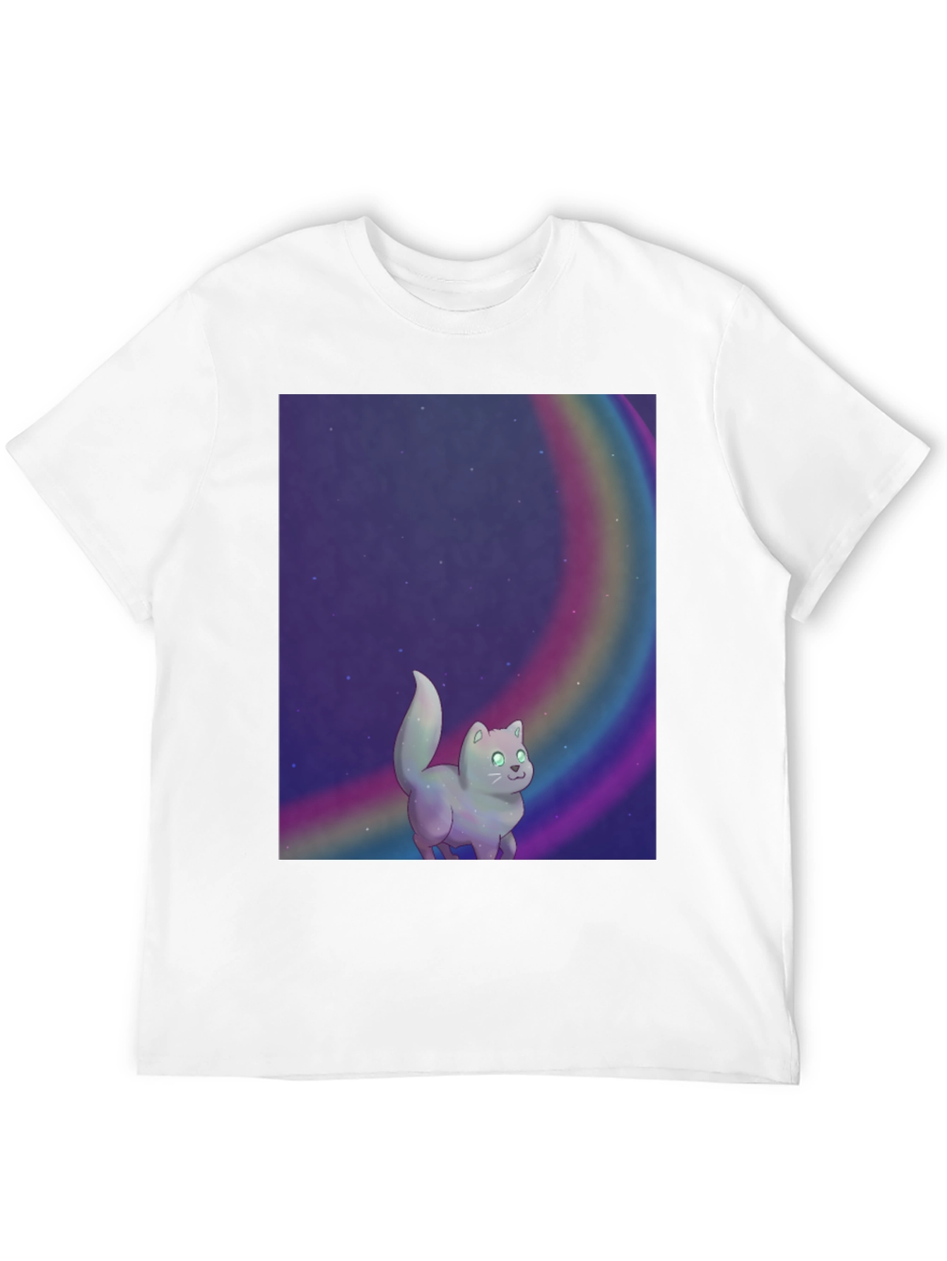 Rainbow Cat T-Shirt - Cosmic Kitten Tee