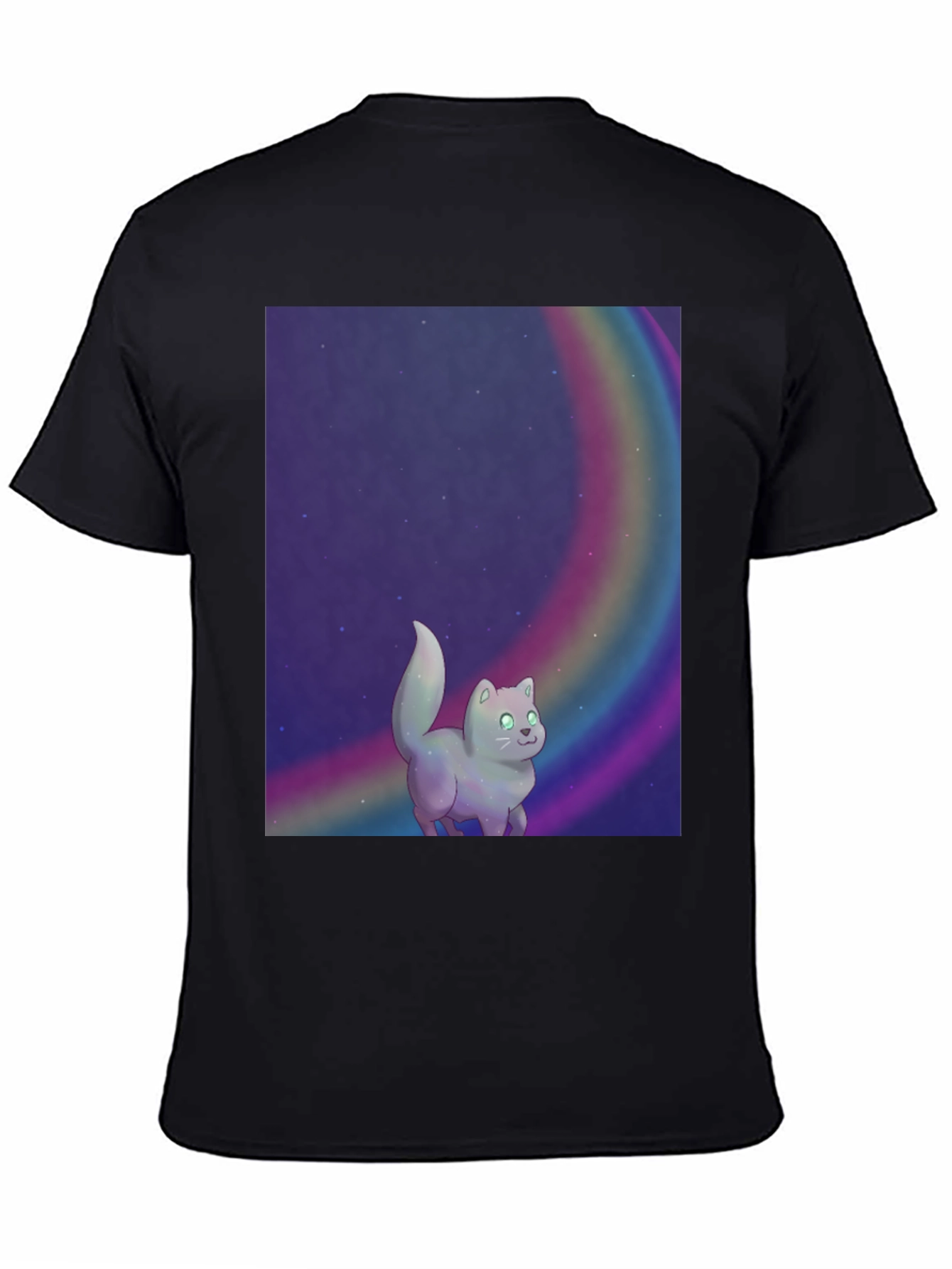 Rainbow Cat T-Shirt - Cosmic Kitten Tee