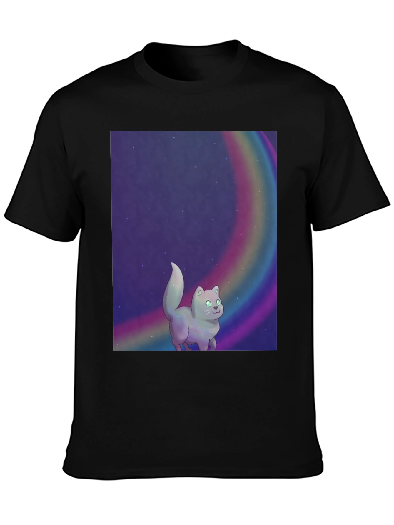 Rainbow Cat T-Shirt - Cosmic Kitten Tee