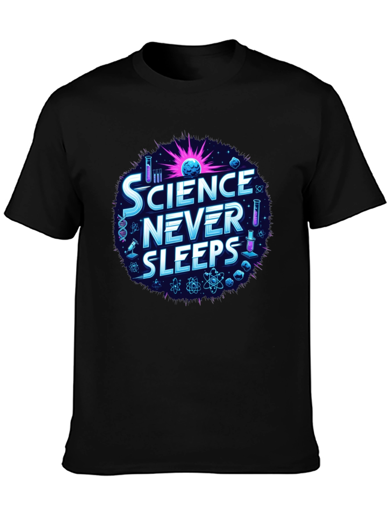 Science Never Sleeps Graphic T-Shirt
