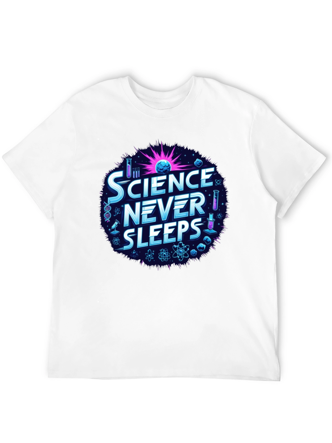 Science Never Sleeps Graphic T-Shirt