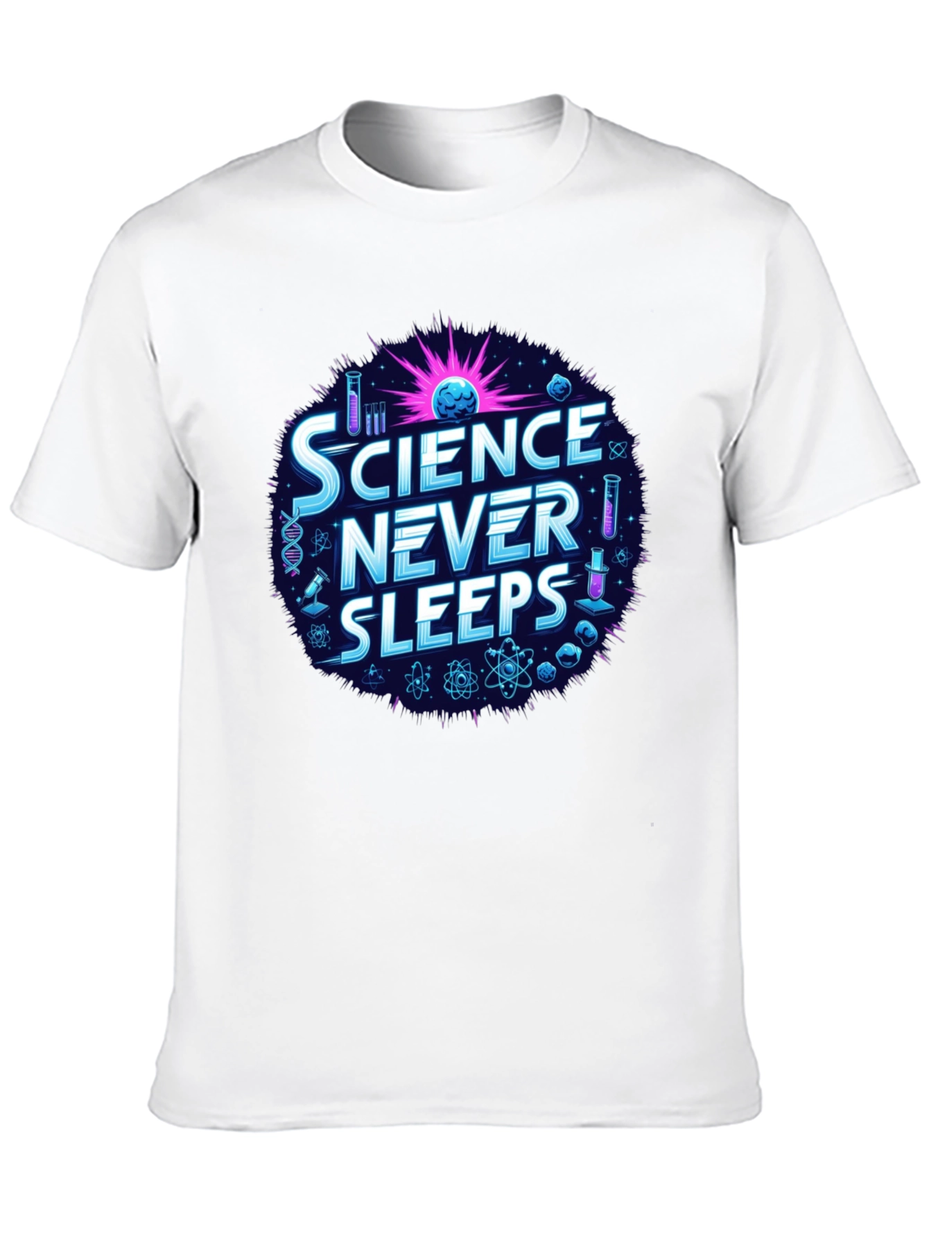 Science Never Sleeps Graphic T-Shirt