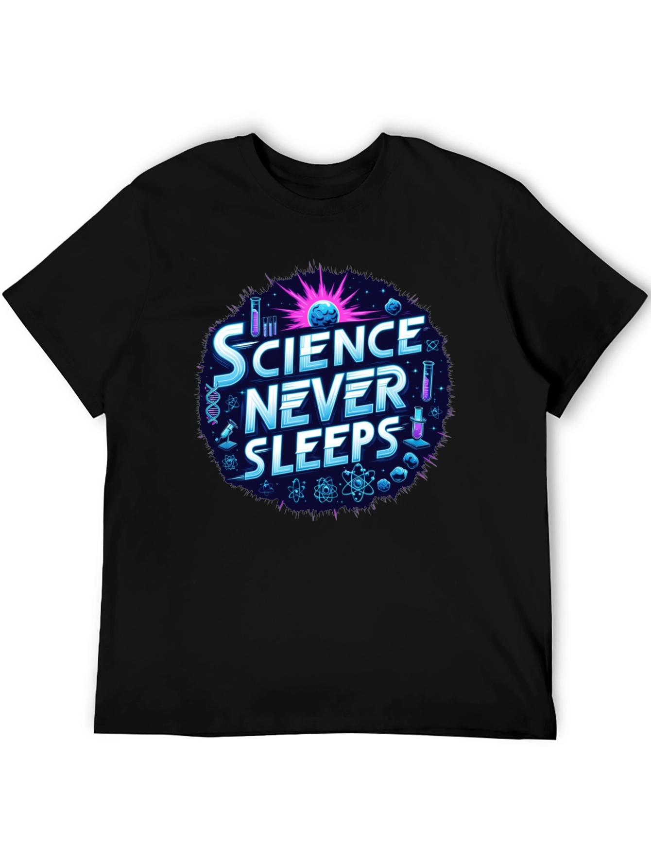 Science Never Sleeps Graphic T-Shirt