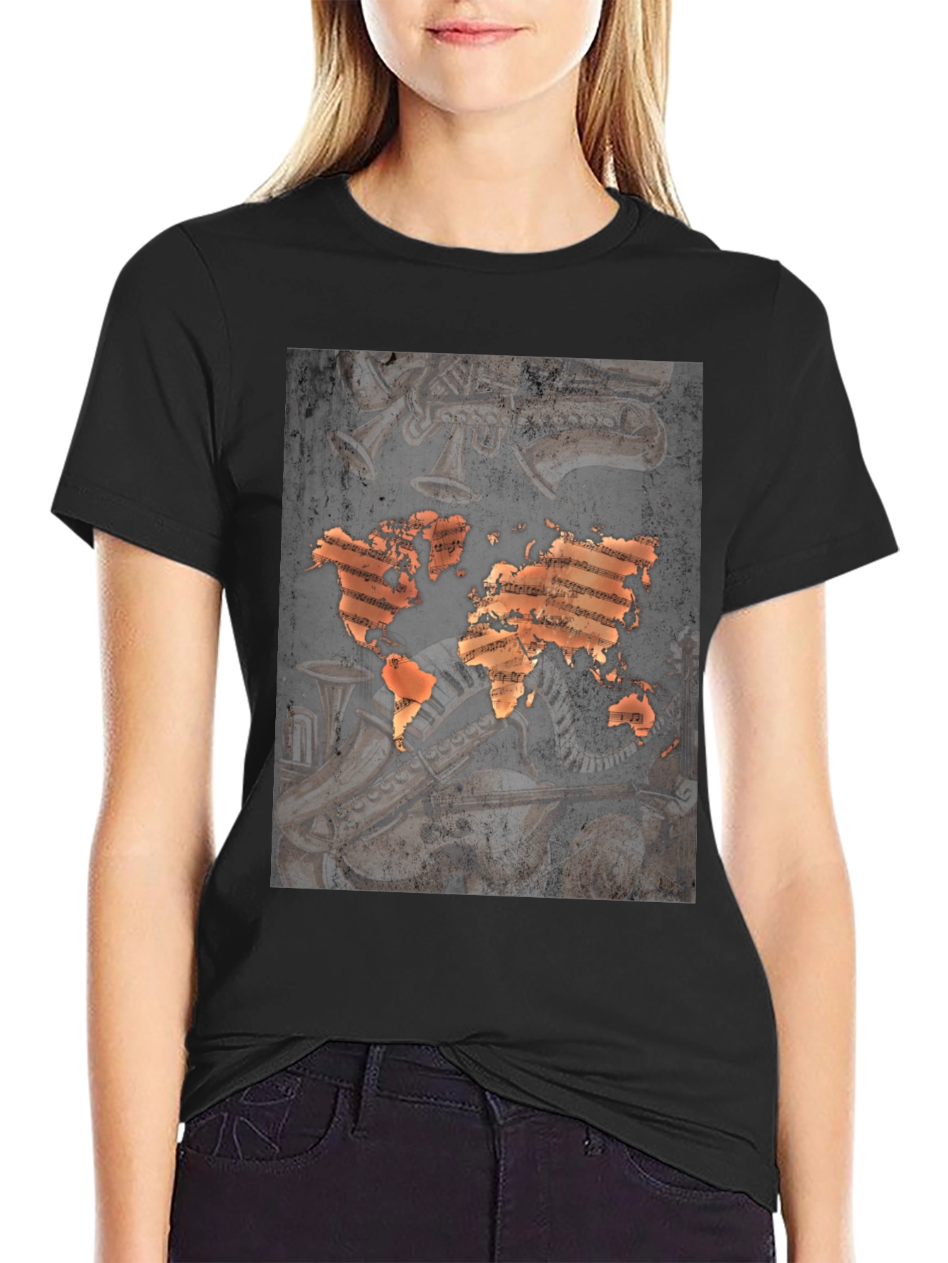 World Music Map Graphic Tee