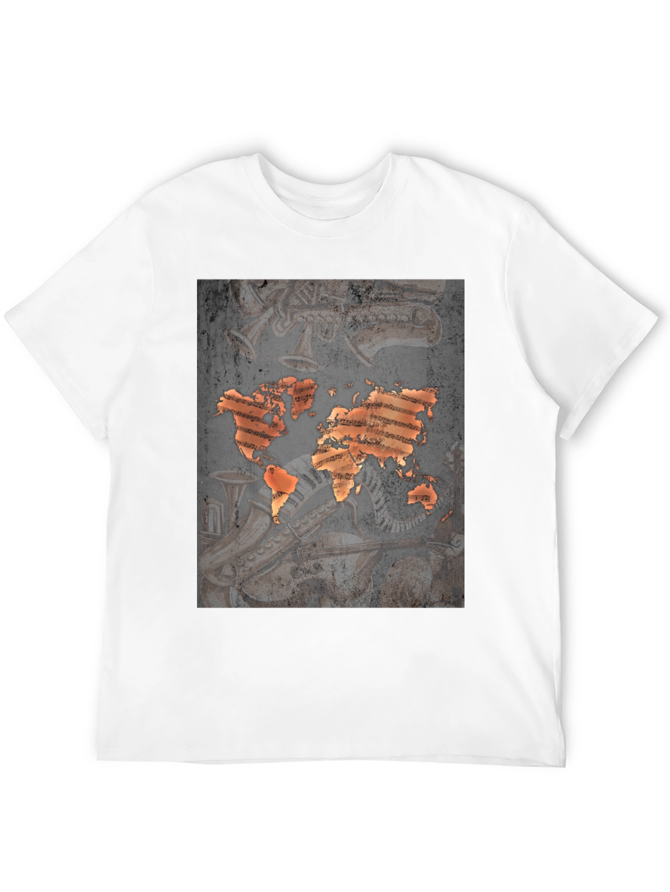 World Music Map Graphic Tee