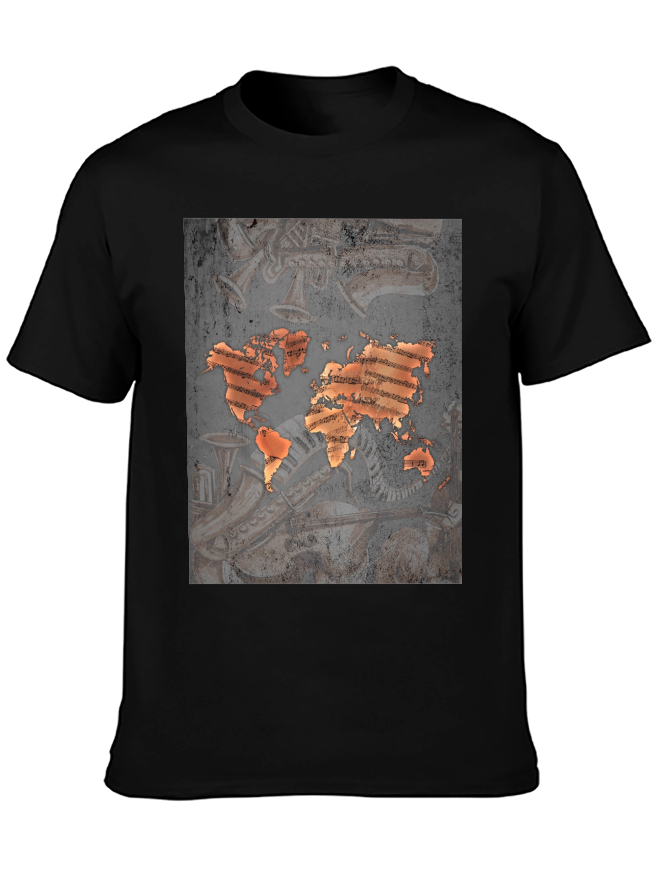 World Music Map Graphic Tee