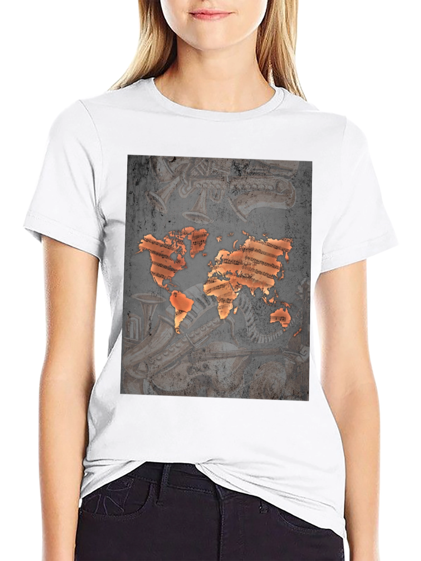 World Music Map Graphic Tee