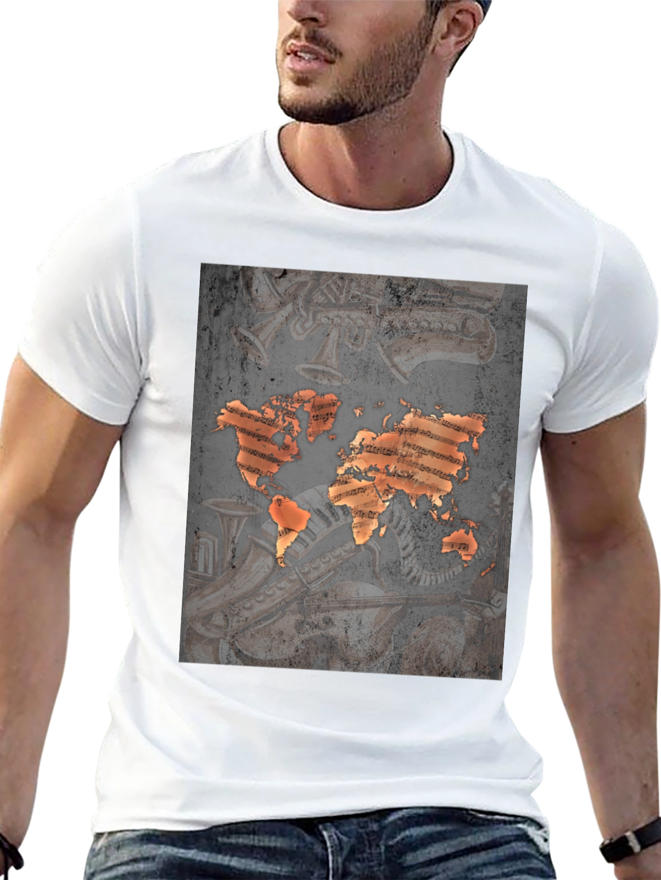 World Music Map Graphic Tee