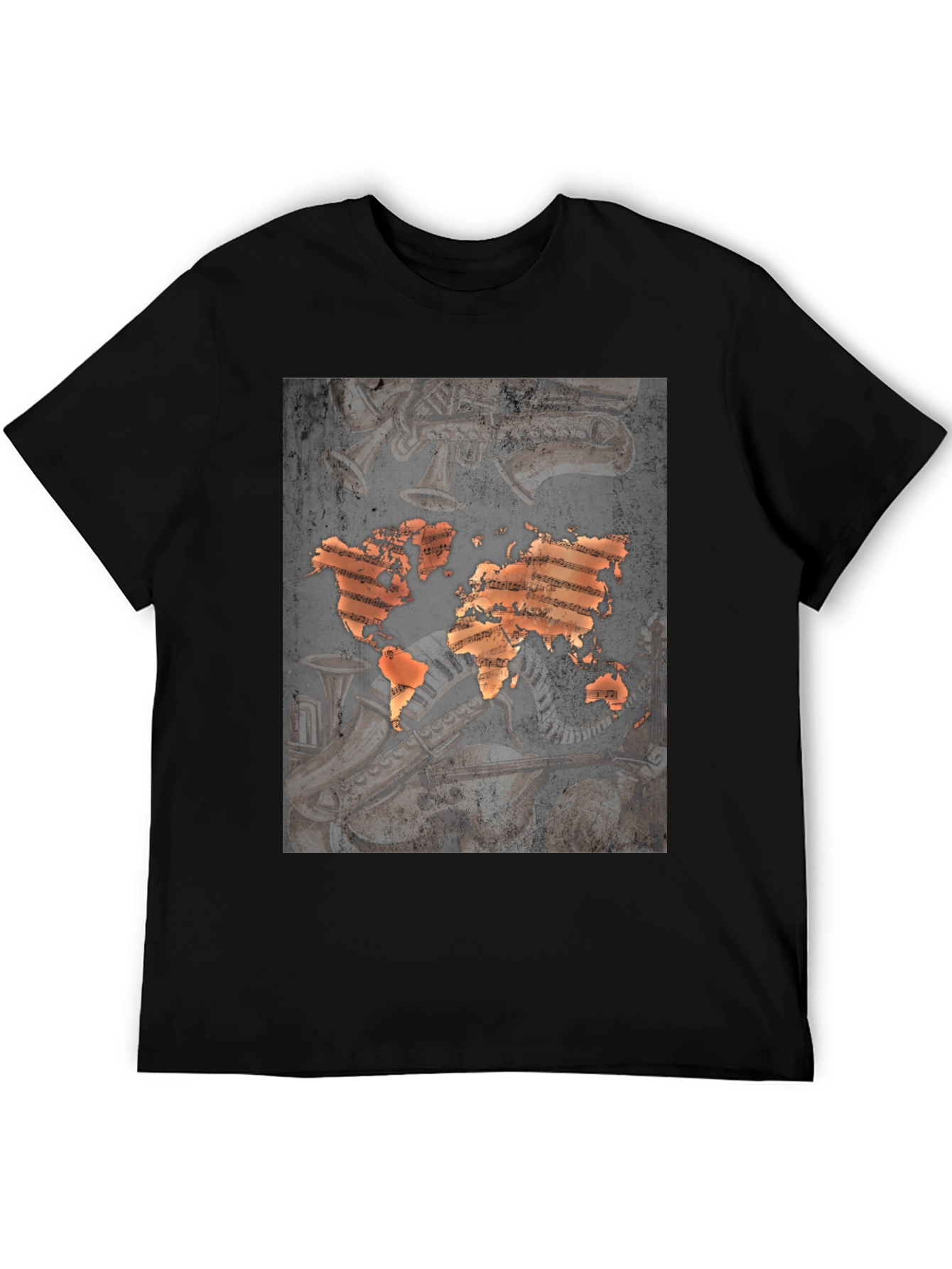 World Music Map Graphic Tee