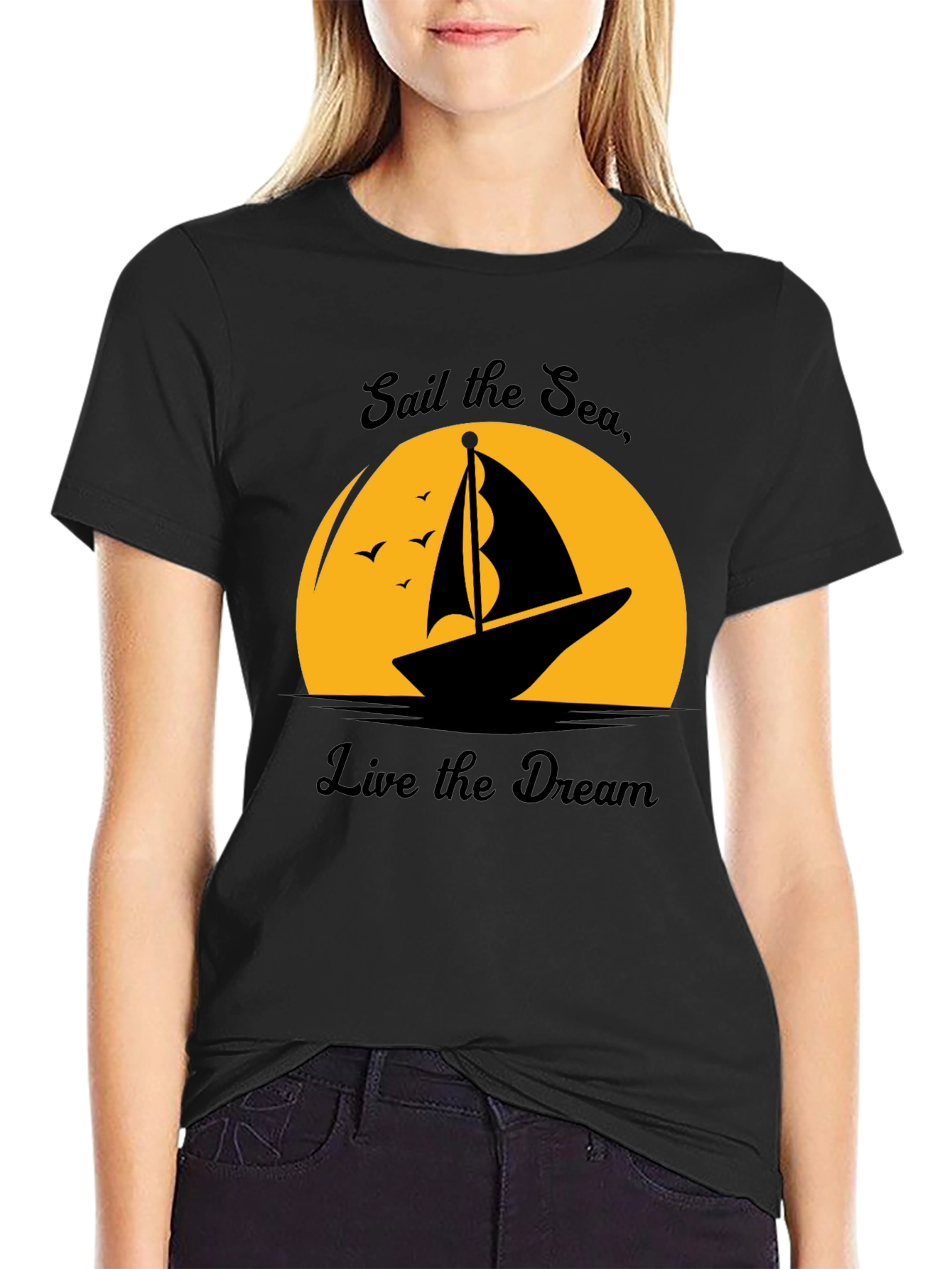 Sail the Sea Live the Dream Graphic T-Shirt