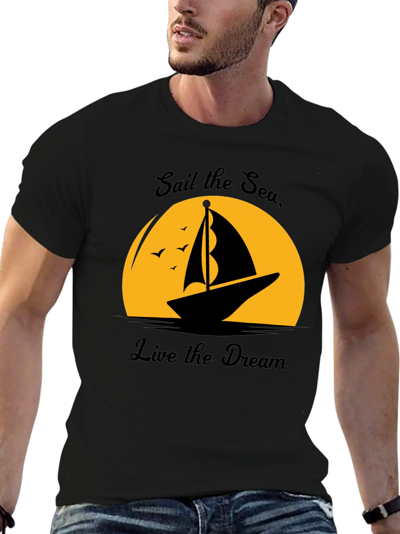 Sail the Sea Live the Dream Graphic T-Shirt