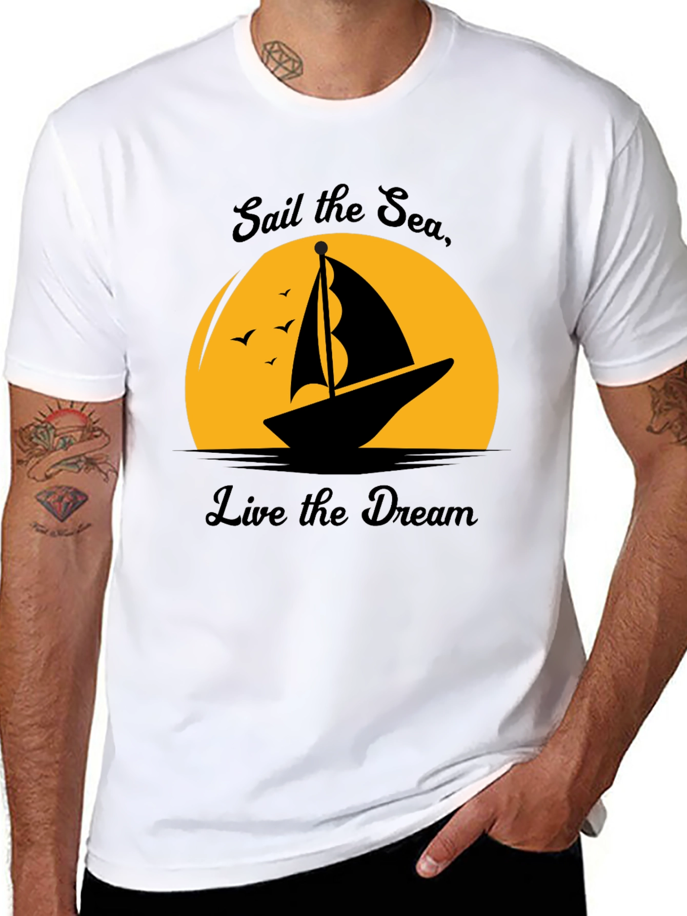Sail the Sea Live the Dream Graphic T-Shirt
