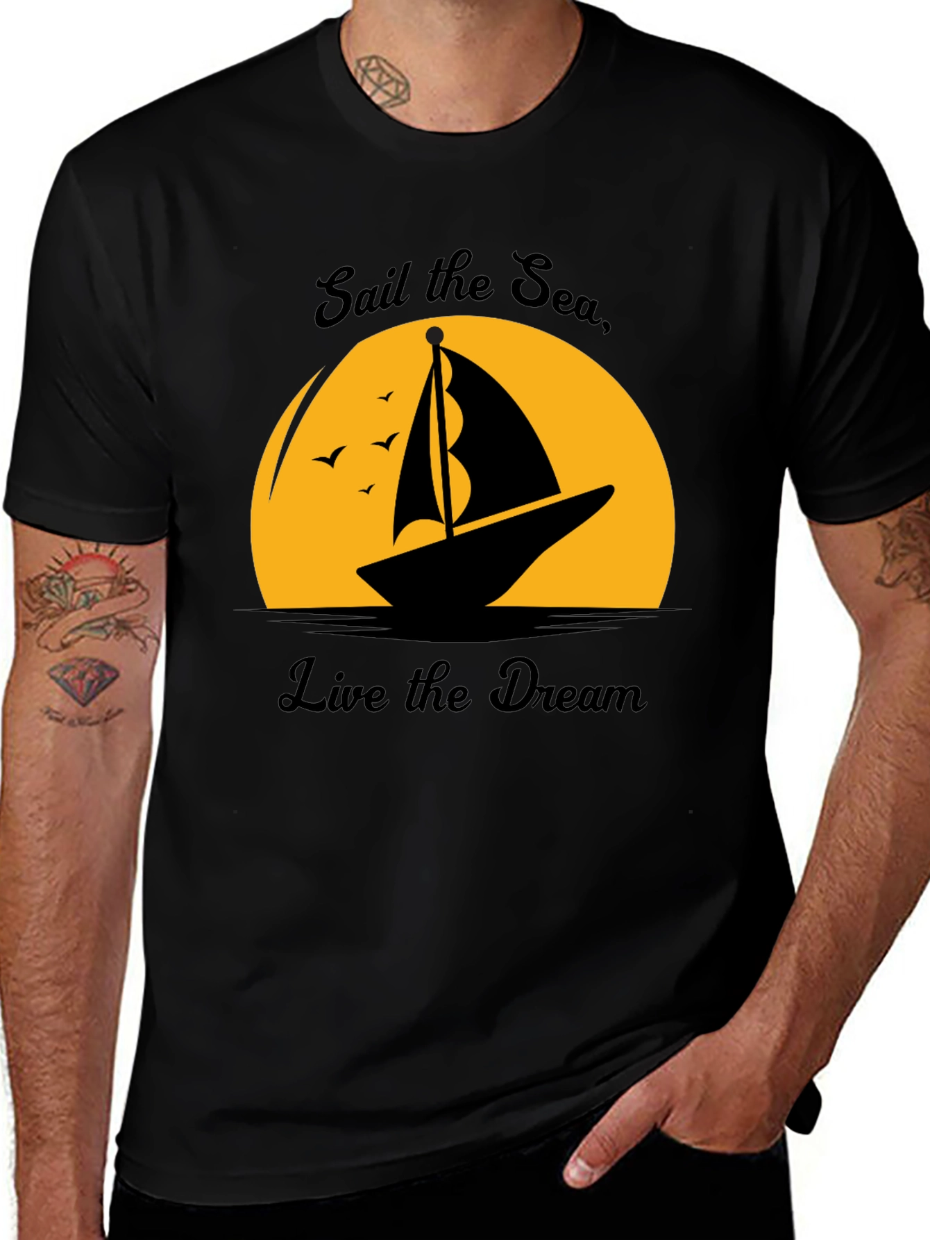 Sail the Sea Live the Dream Graphic T-Shirt
