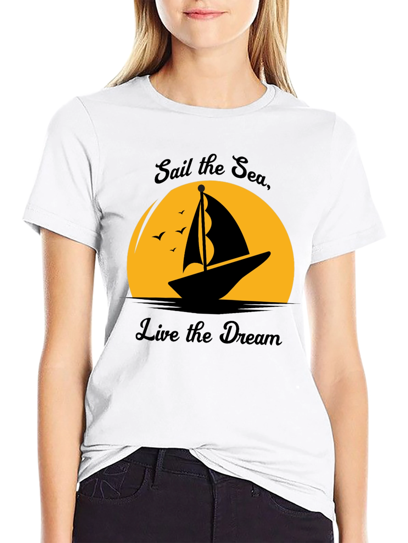 Sail the Sea Live the Dream Graphic T-Shirt