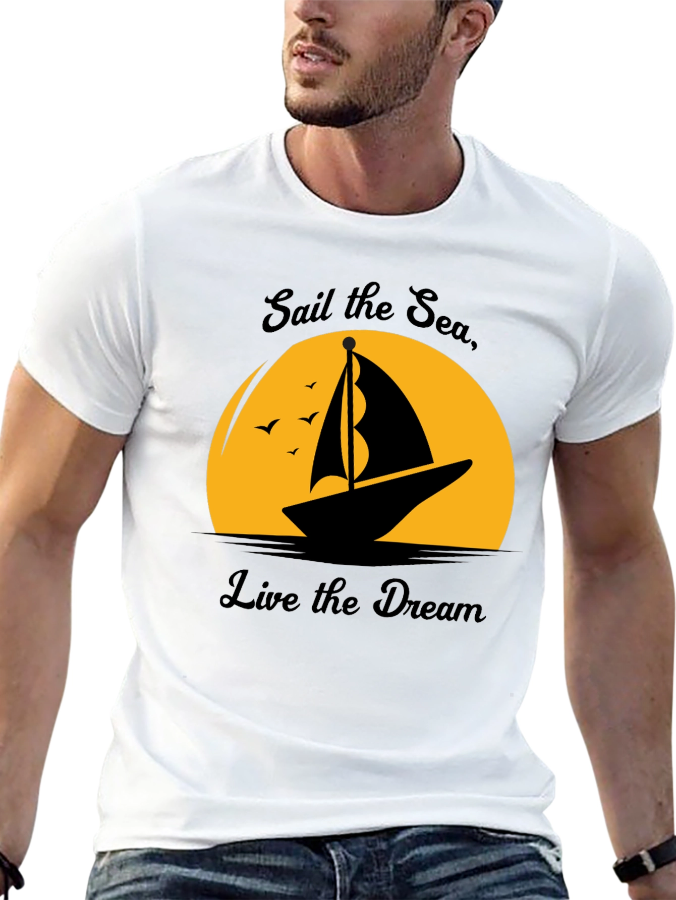 Sail the Sea Live the Dream Graphic T-Shirt