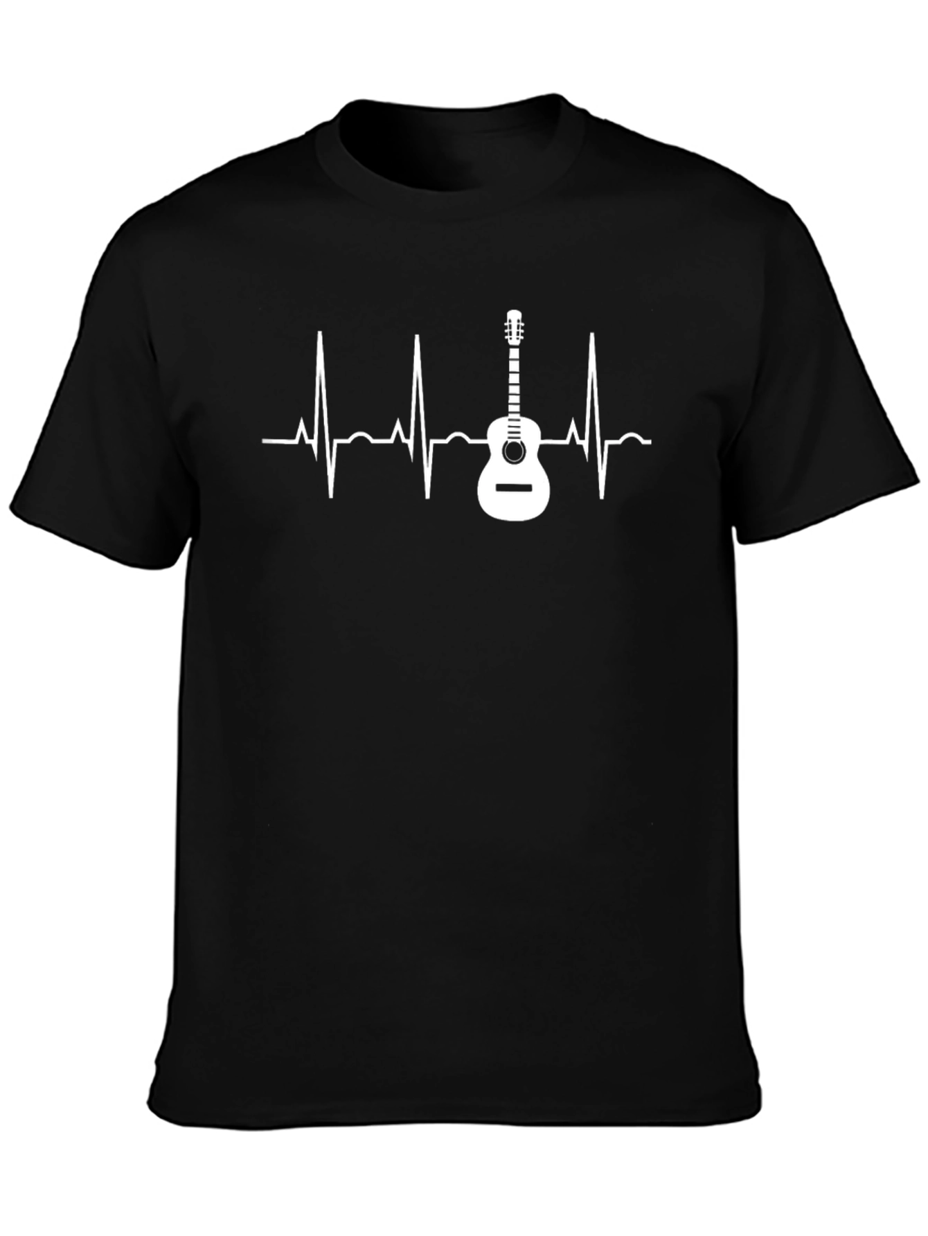 Guitar Heartbeat Graphic T-Shirt - Music Lover Tee