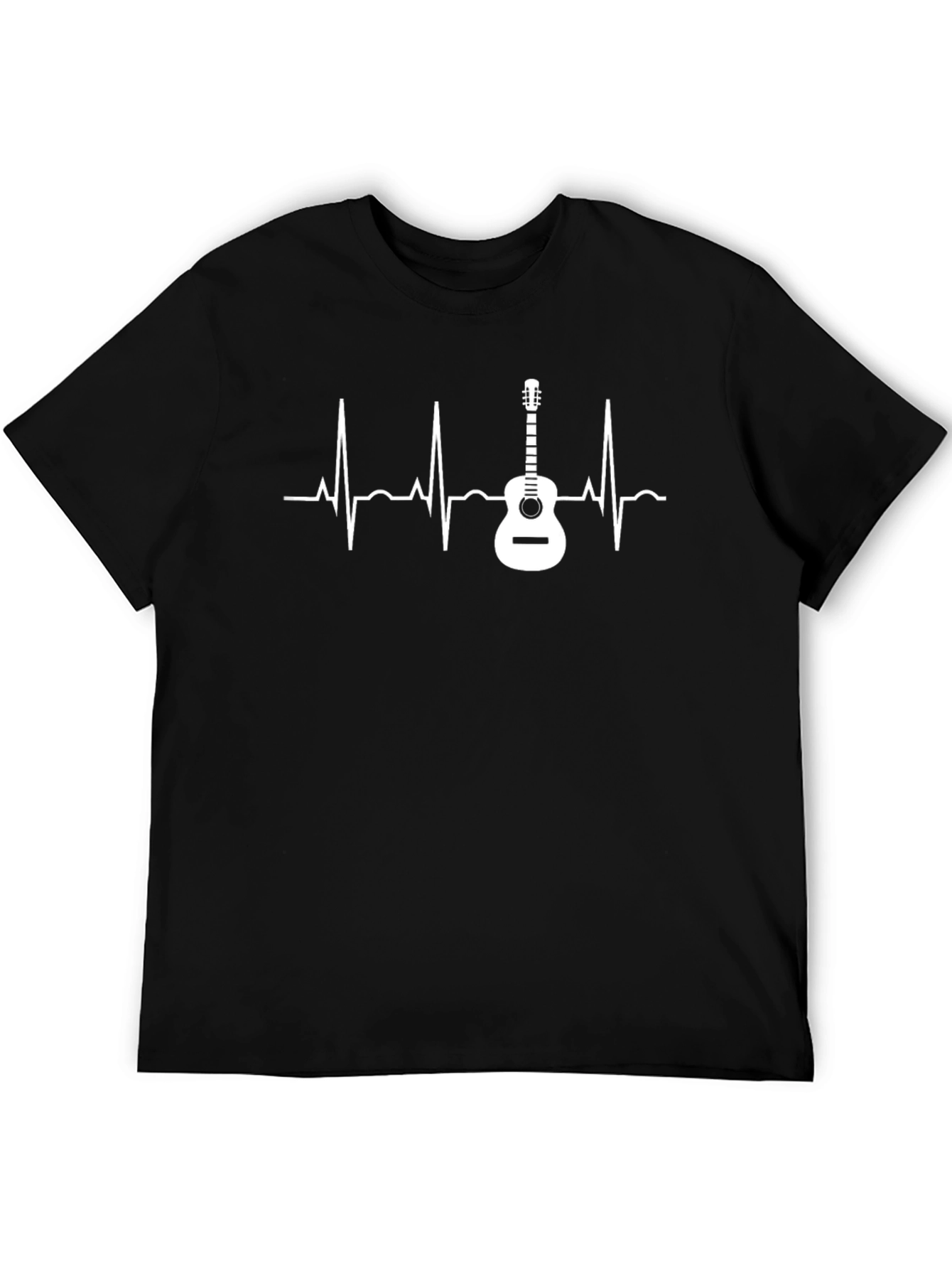 Guitar Heartbeat Graphic T-Shirt - Music Lover Tee