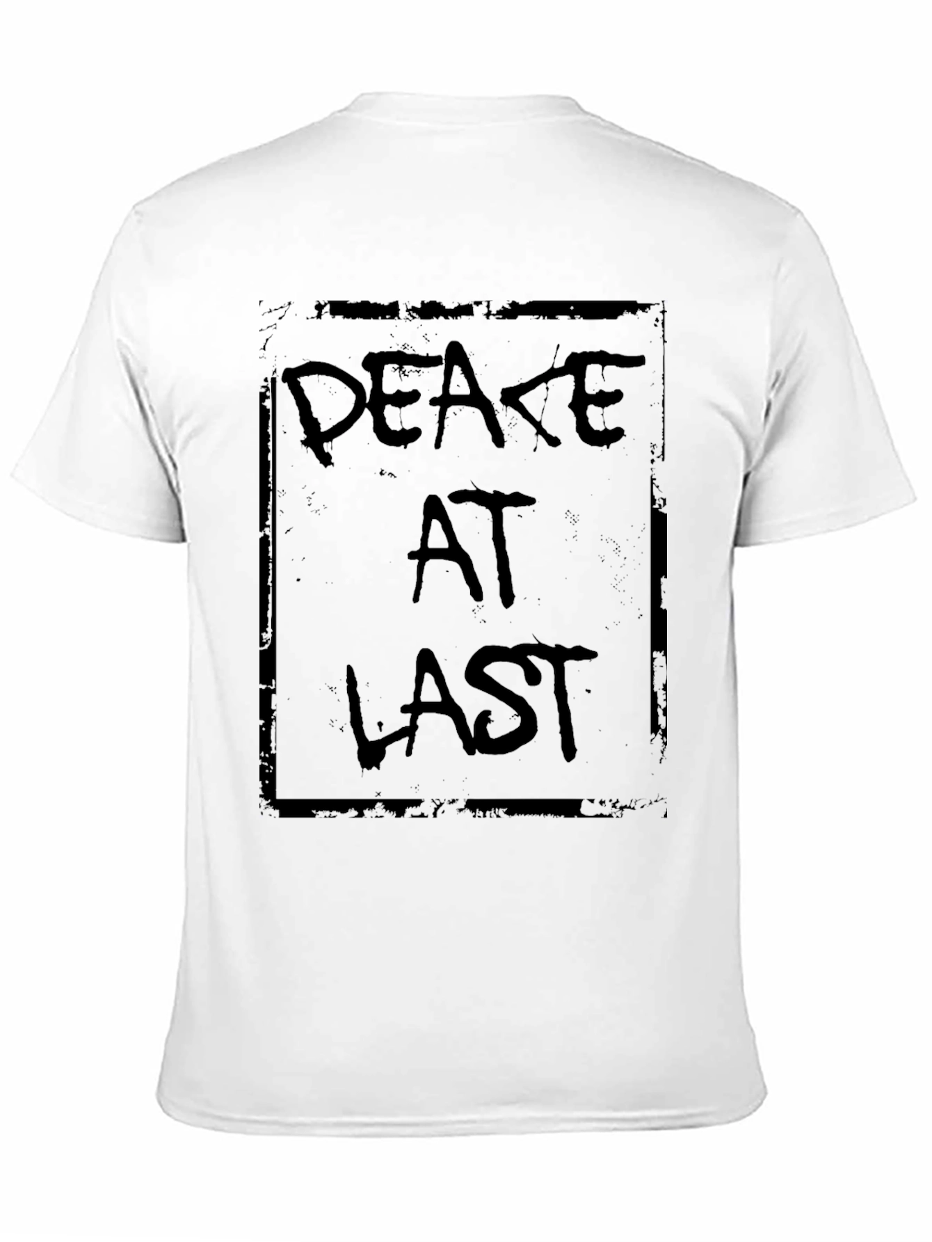 Peace At Last Graphic Tee - Trendy Black T-Shirt